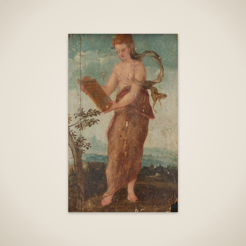 Woman with Text Panel unframed print