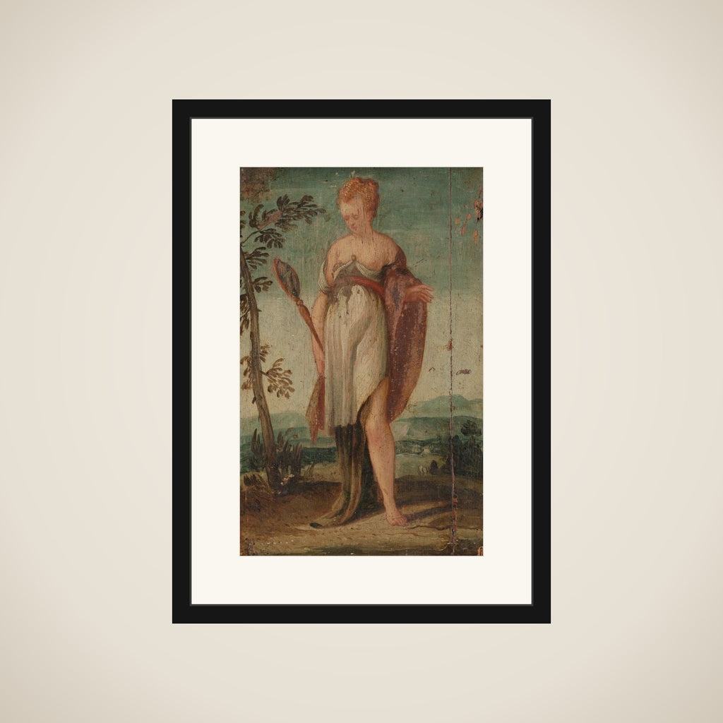 Woman with Mirror framed