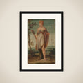 Woman with Mirror framed