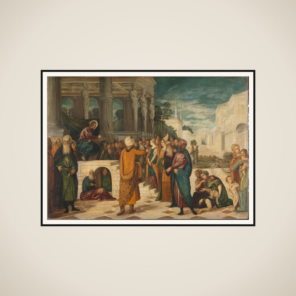 Christ with the Adulterous Woman framed