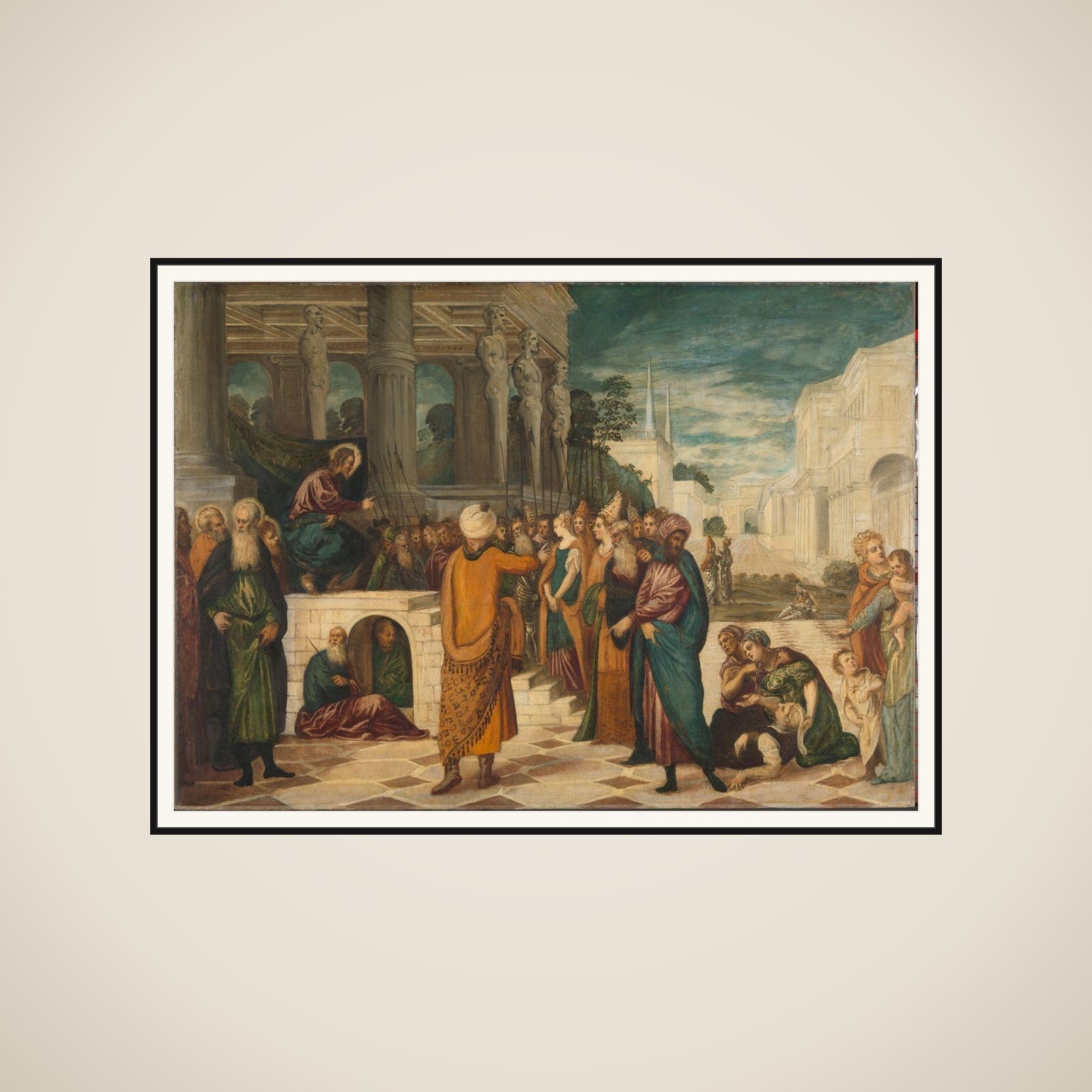 Christ with the Adulterous Woman framed
