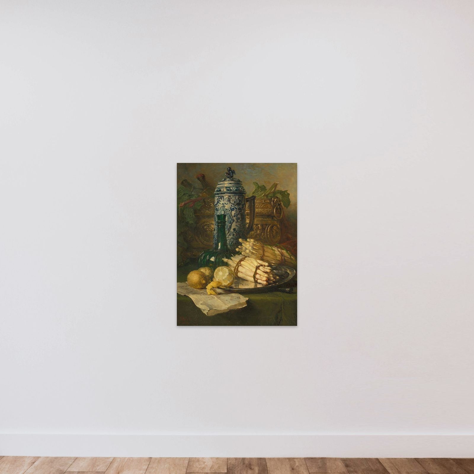 Still life with kan van steengoed unframed — shown to scale