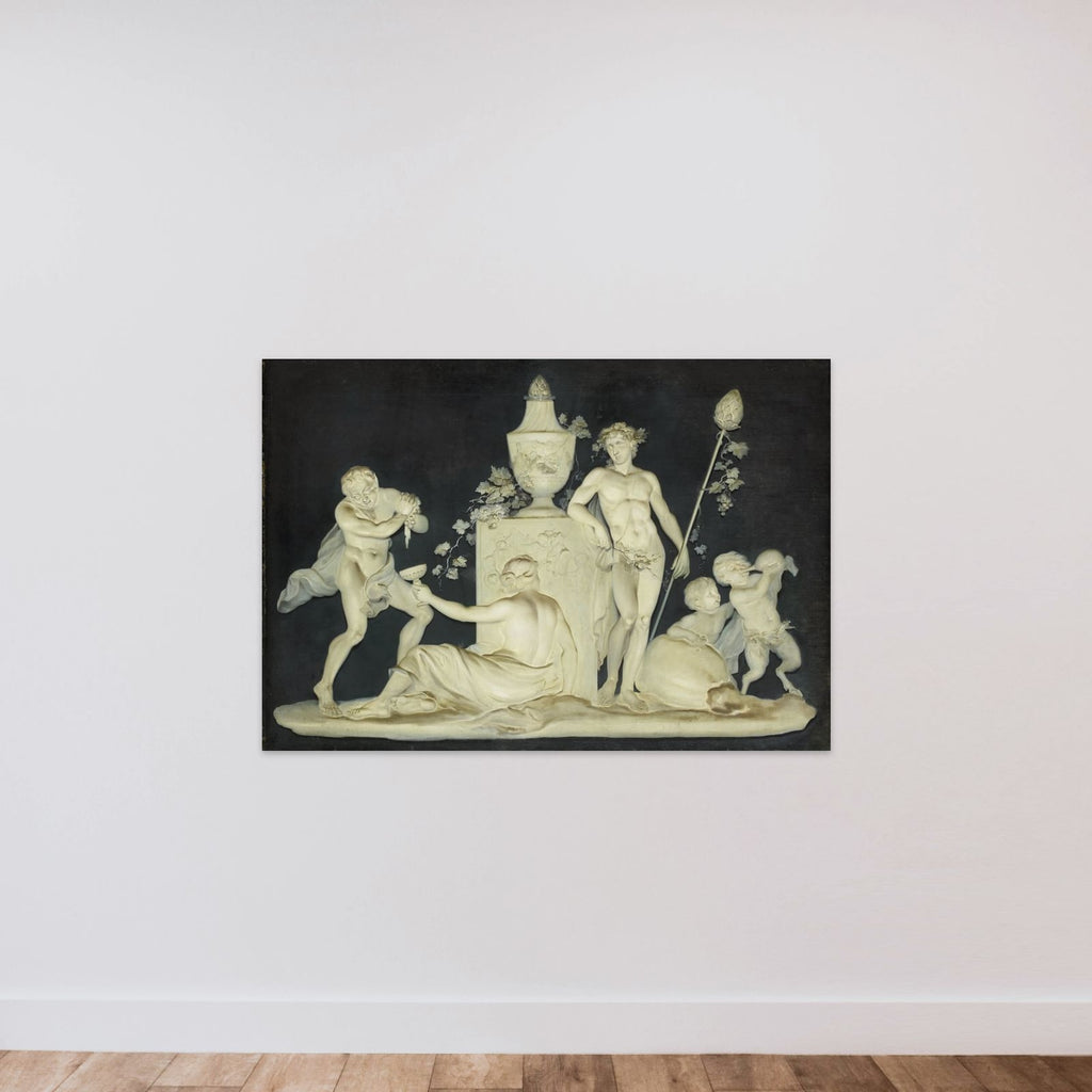 Bacchic Scene unframed — shown to scale