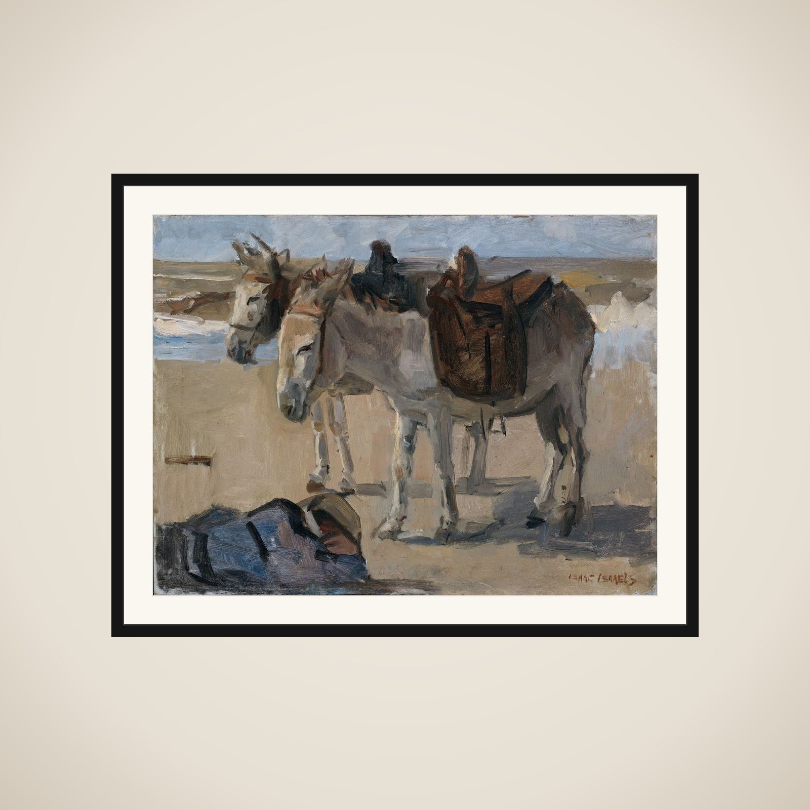 Two Donkeys framed
