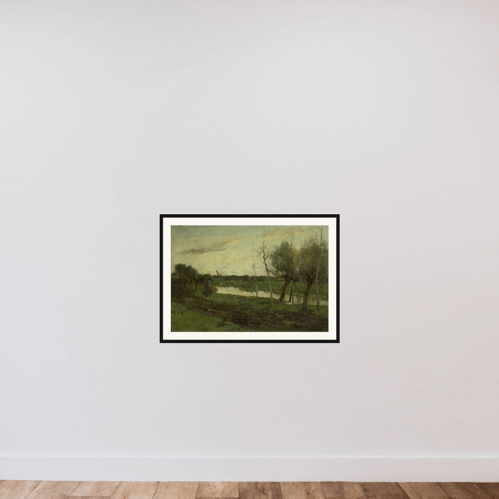 Landscape with een vaart framed — shown to scale
