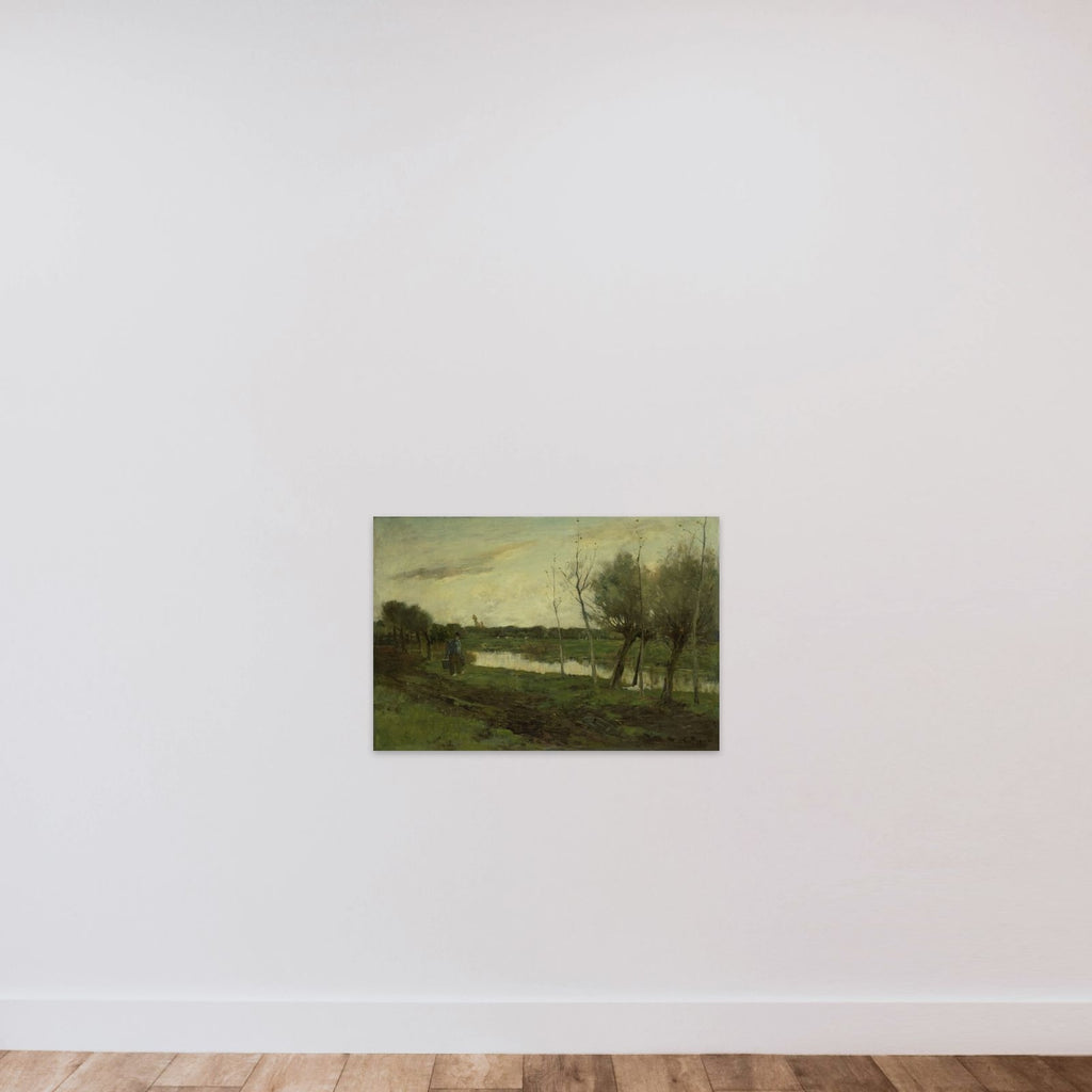 Landscape with een vaart unframed — shown to scale