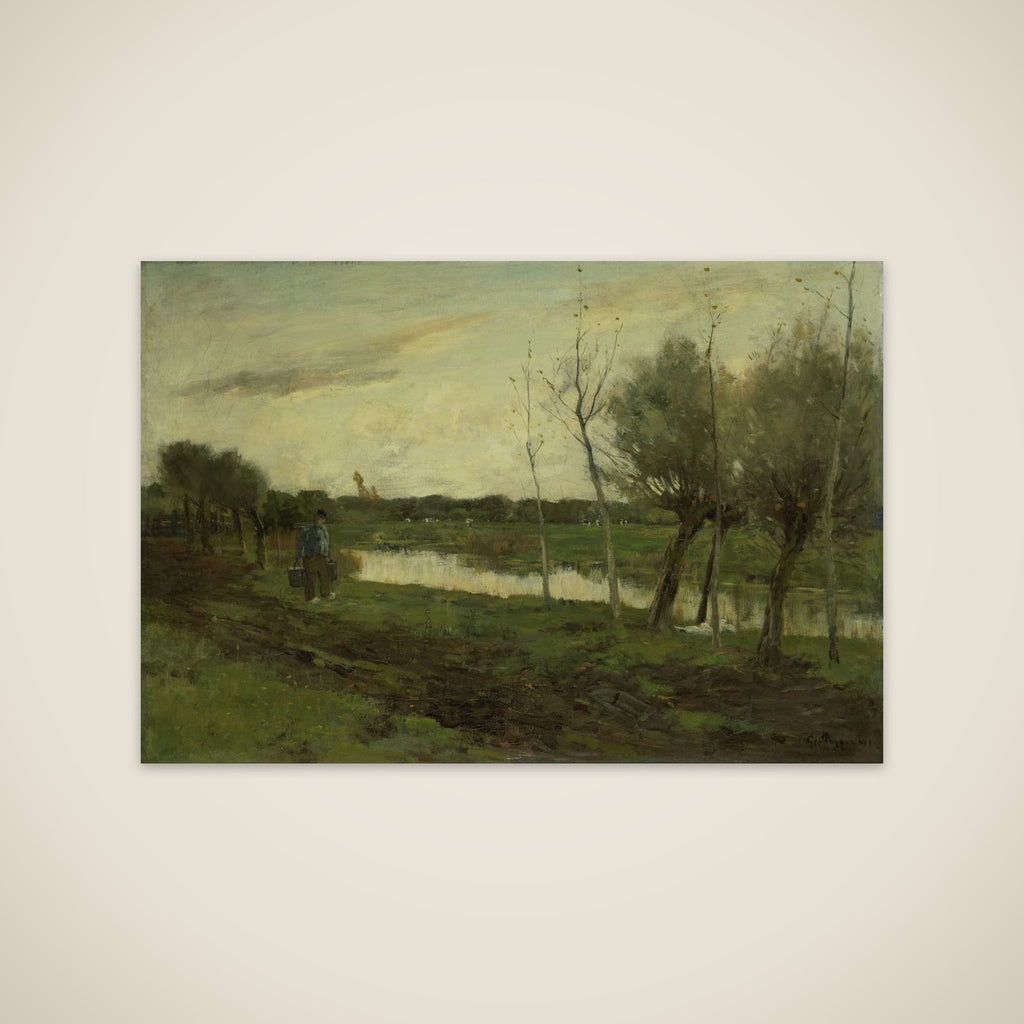 Landscape with een vaart unframed print