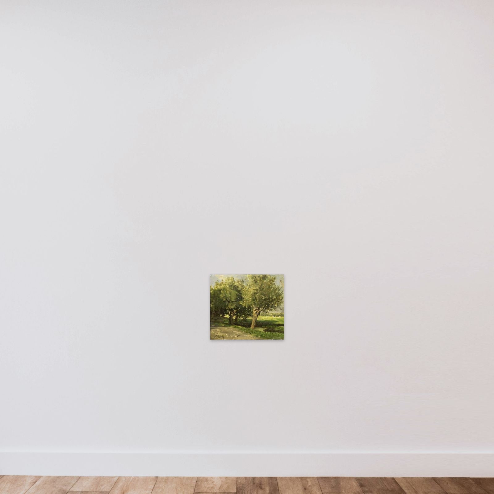 Wilgebomen unframed — shown to scale