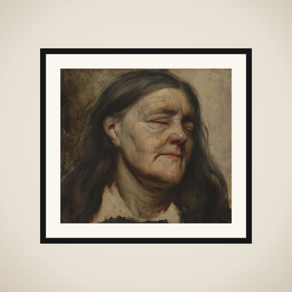 Study of an old woman framed