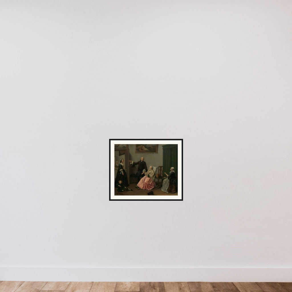 The Doctor’s Visit framed — shown to scale