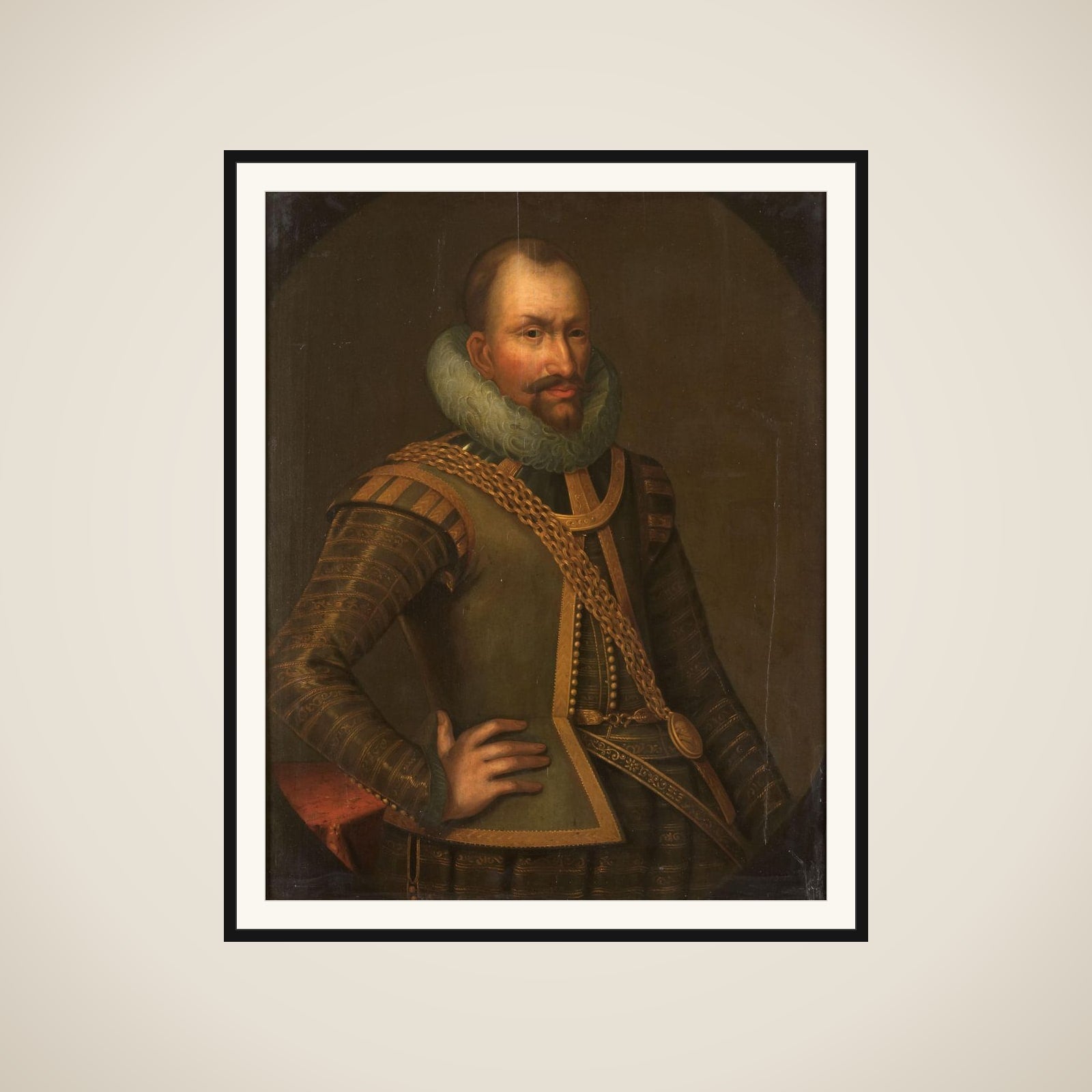 Portrait of Gerard Reynst, Governor-General of the Dutch East Indies framed