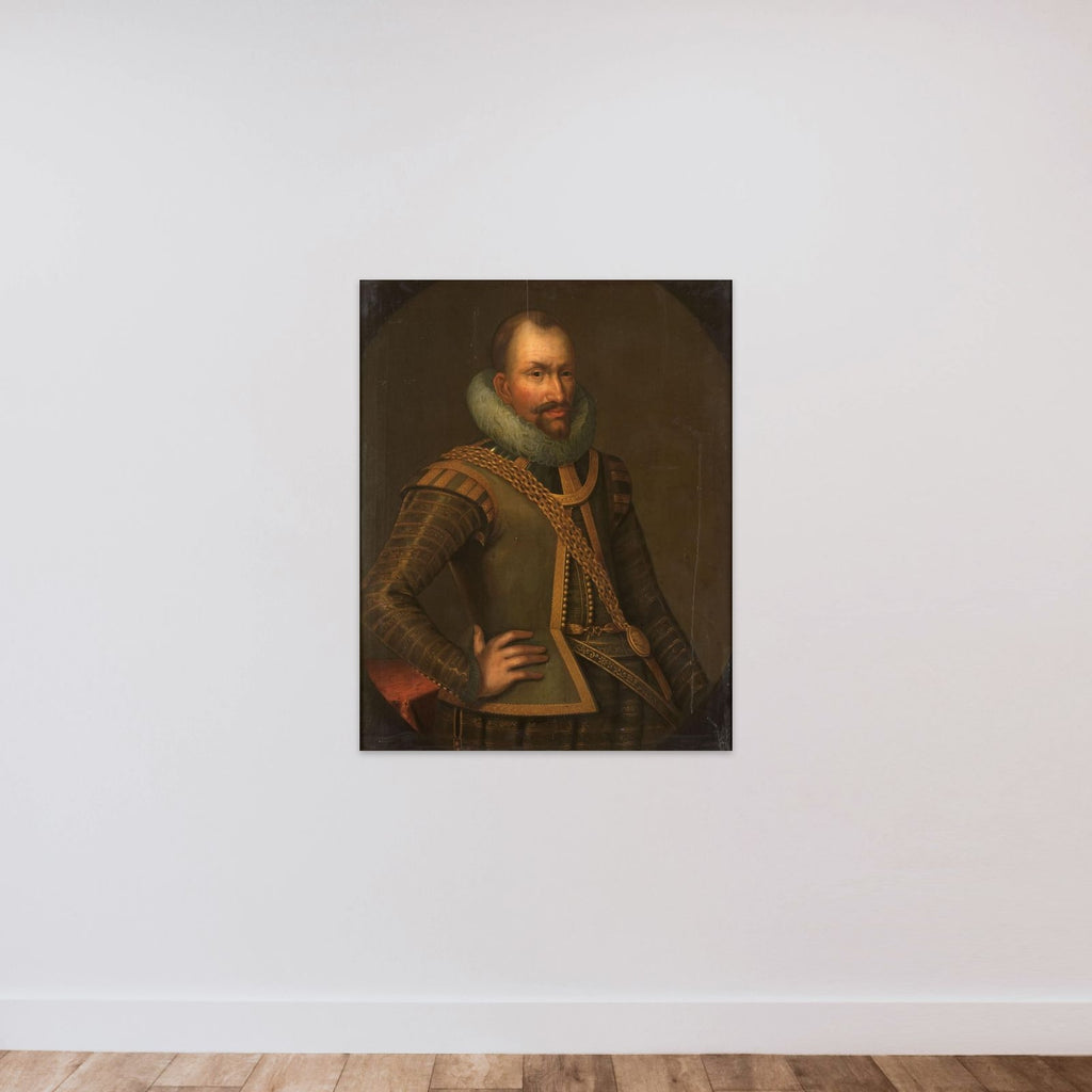 Portrait of Gerard Reynst, Governor-General of the Dutch East Indies unframed — shown to scale