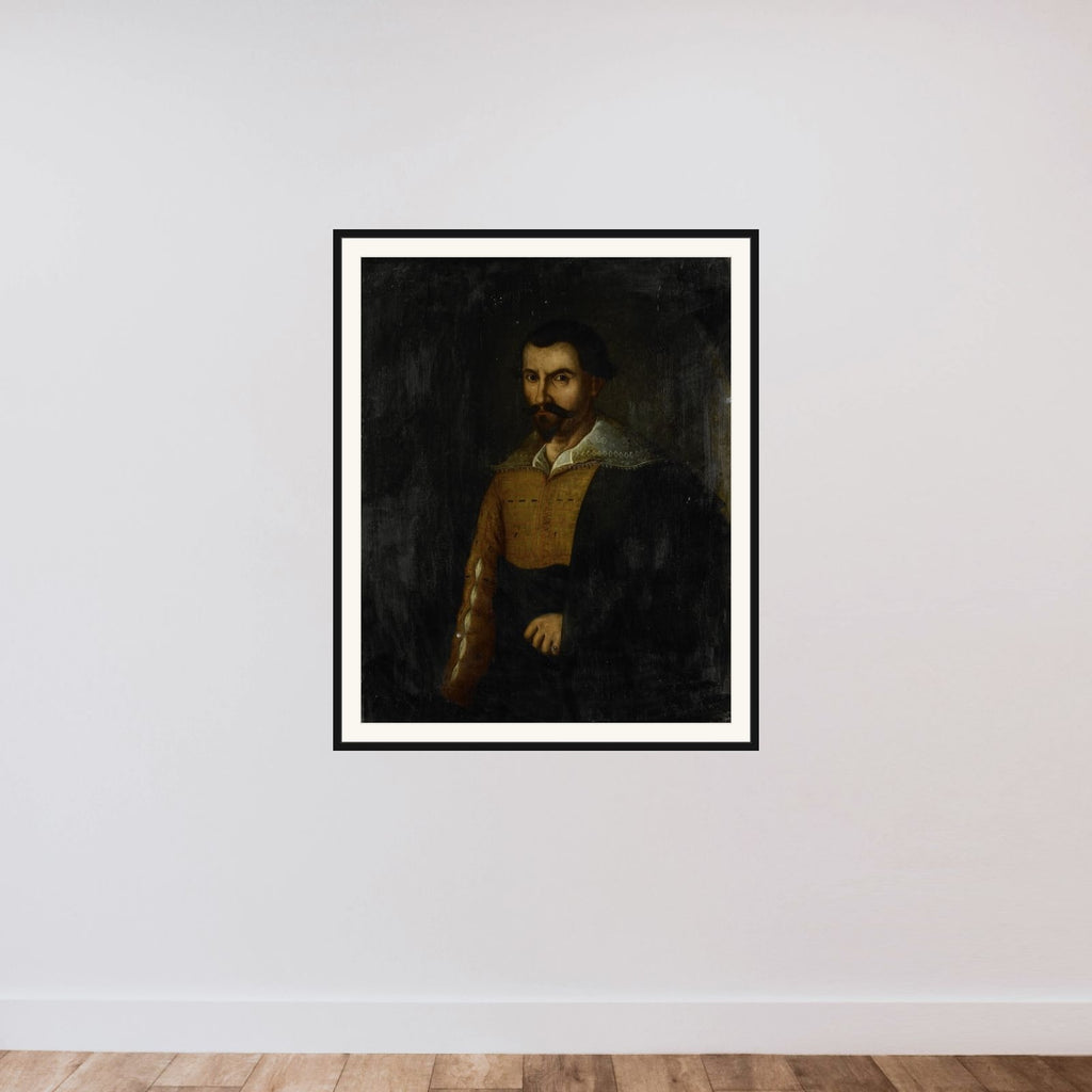 Portrait of Pieter de Carpentier, Governor-General of the Dutch East Indies framed — shown to scale