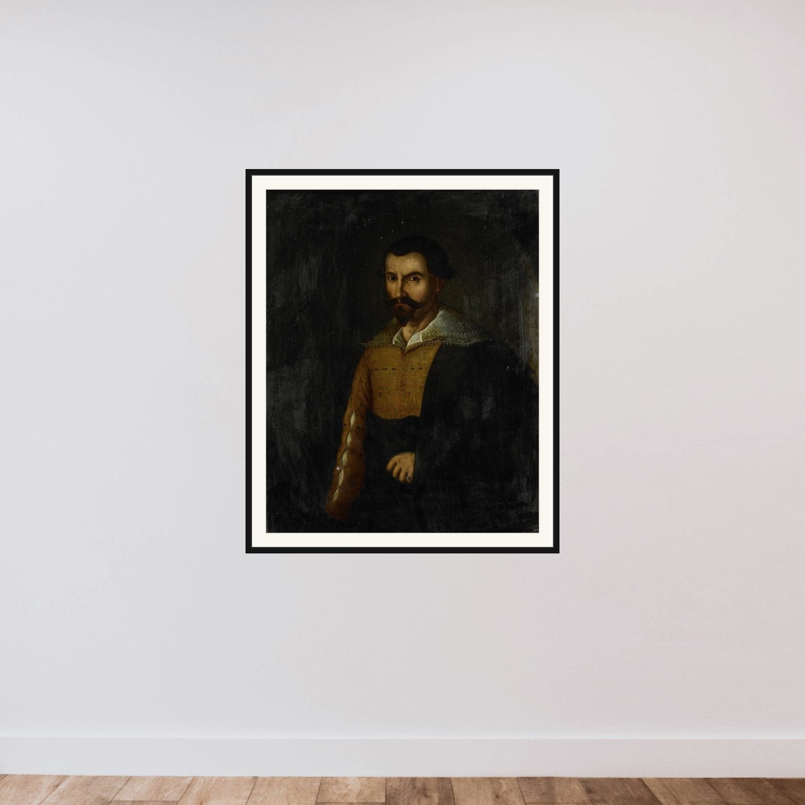 Portrait of Pieter de Carpentier, Governor-General of the Dutch East Indies framed — shown to scale