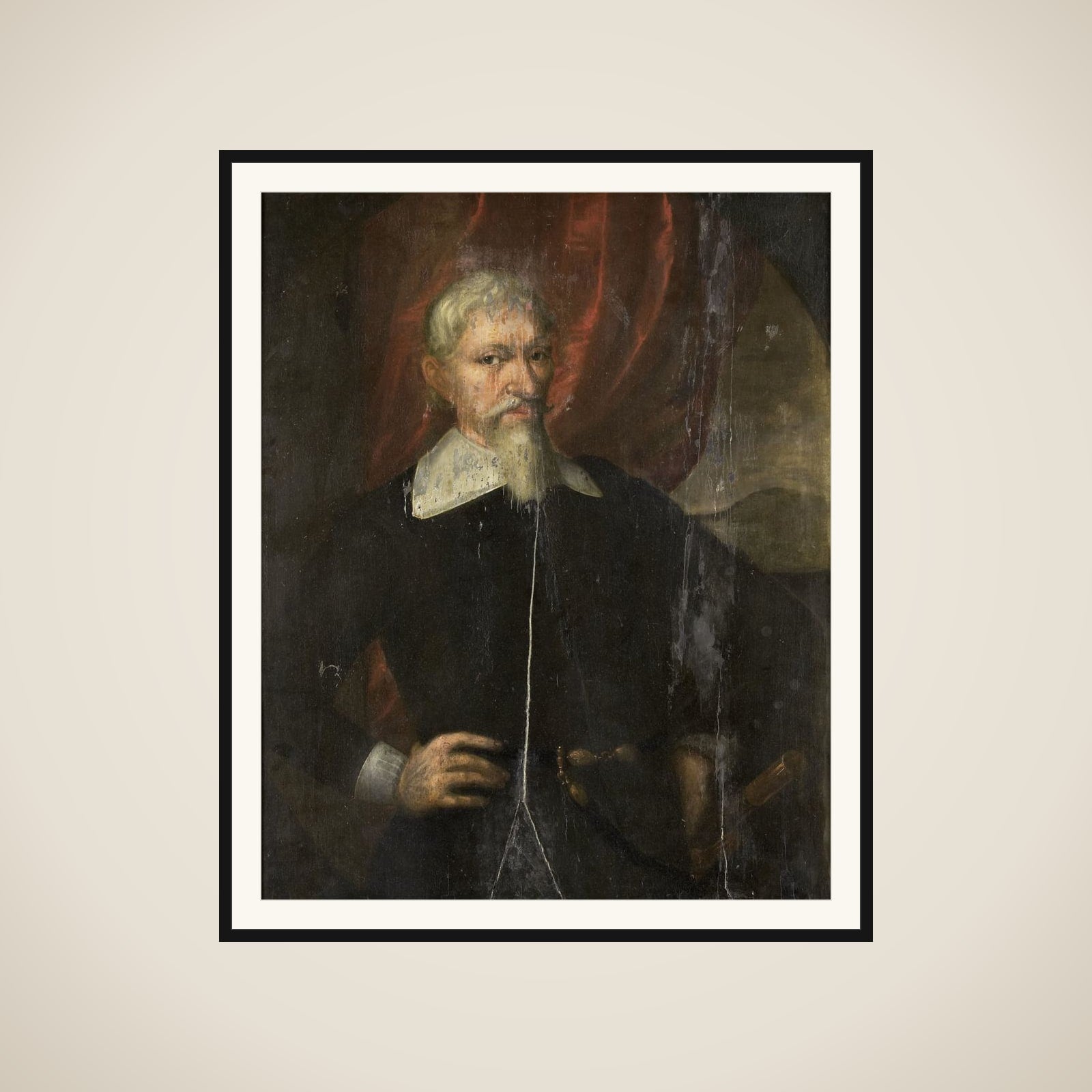 Portrait of Hendrik Brouwer, Governor-General of the Dutch East Indies framed