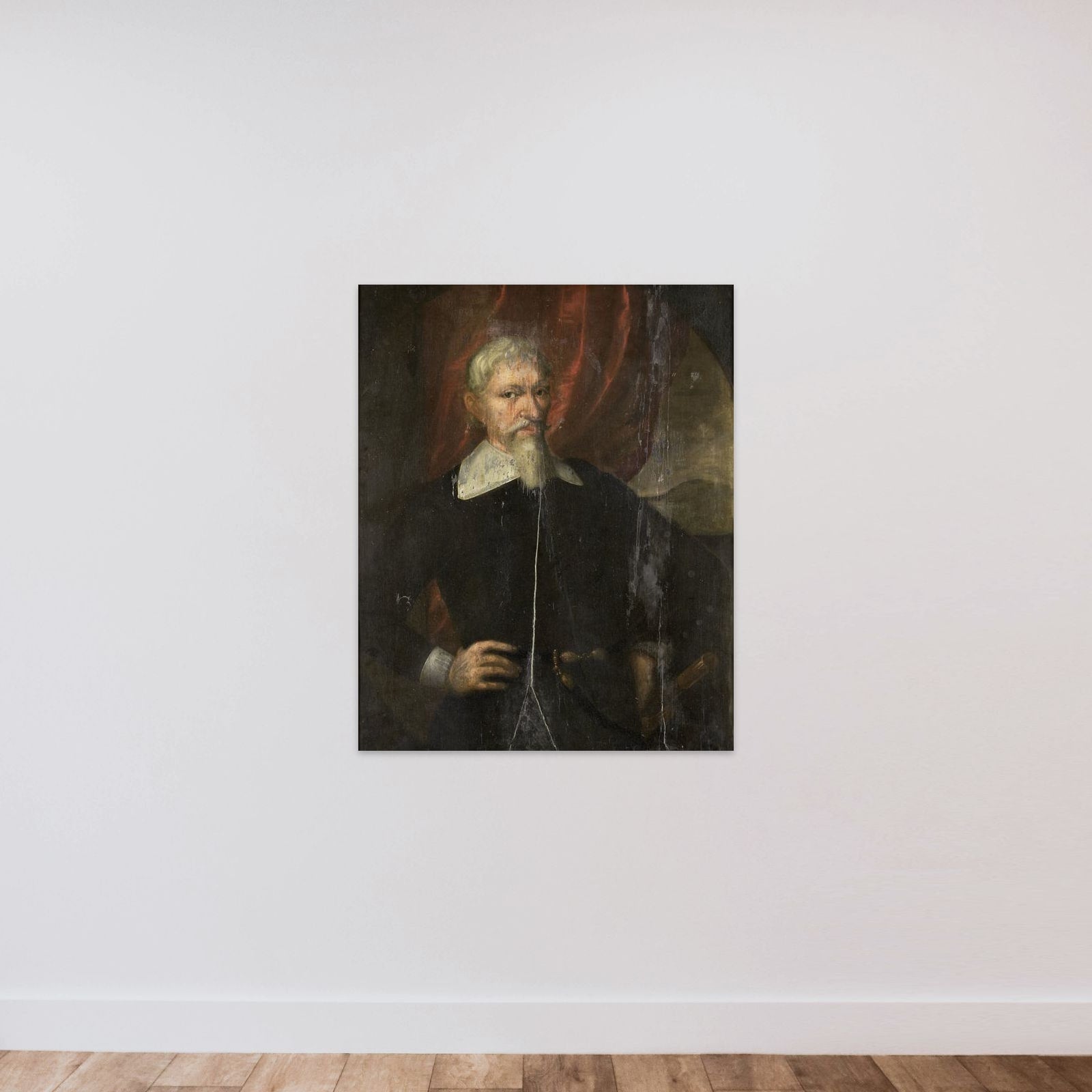 Portrait of Hendrik Brouwer, Governor-General of the Dutch East Indies unframed — shown to scale