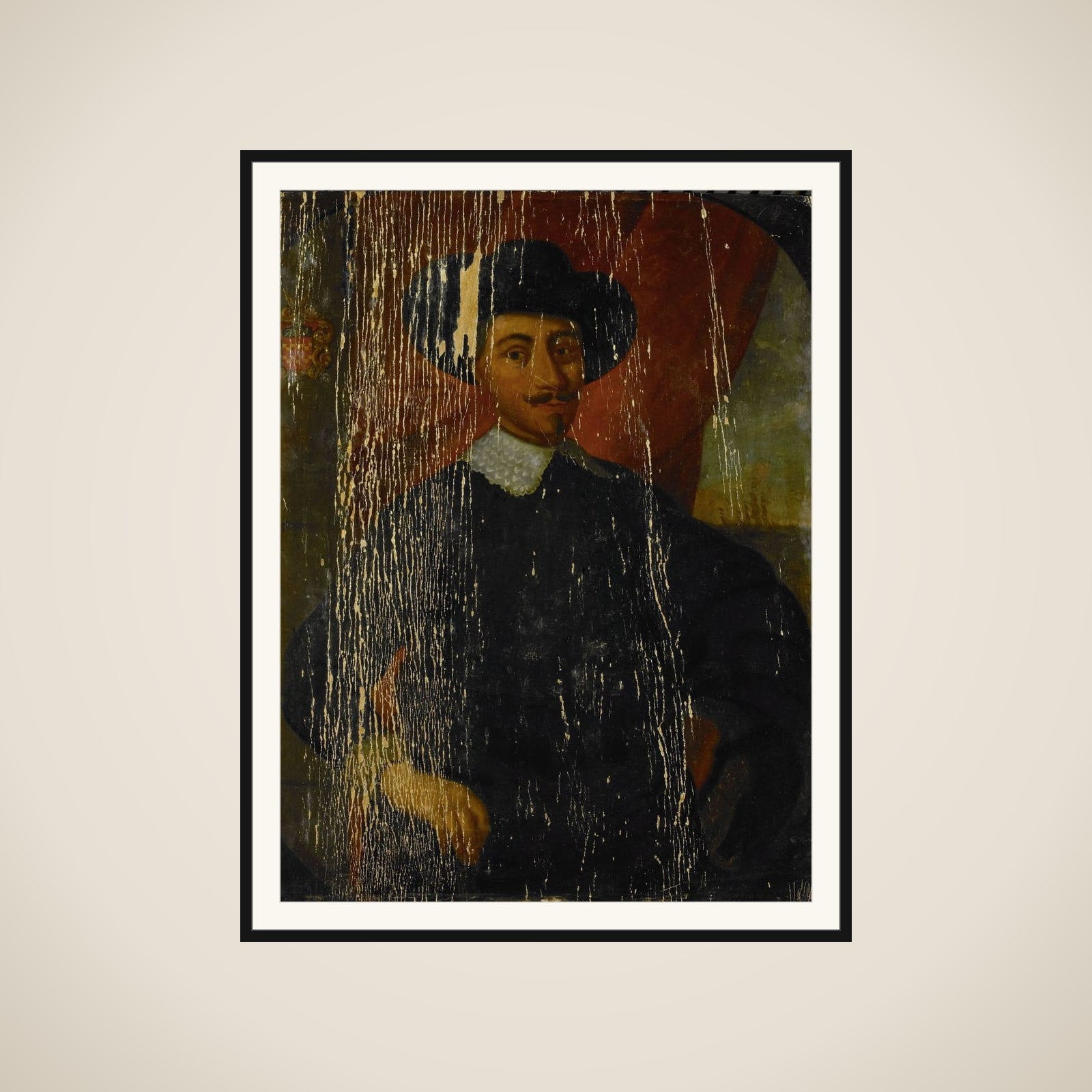 Portrait of Antonio van Diemen, Governor-General of the Dutch East Indies framed