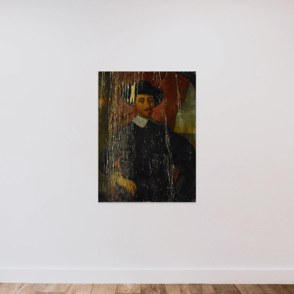Portrait of Antonio van Diemen, Governor-General of the Dutch East Indies unframed — shown to scale