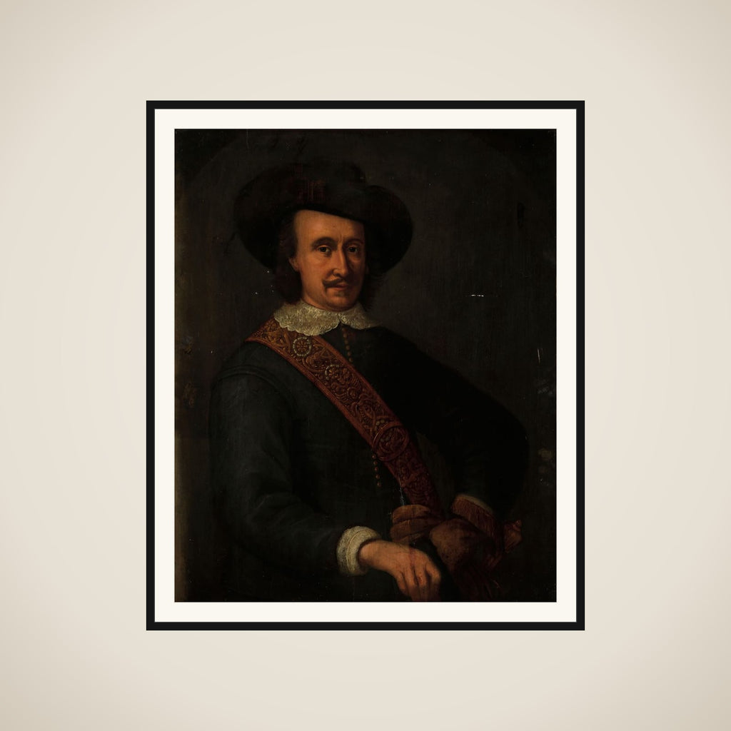 Portrait of Cornelis van der Lijn, Governor-General of the Dutch East Indies framed