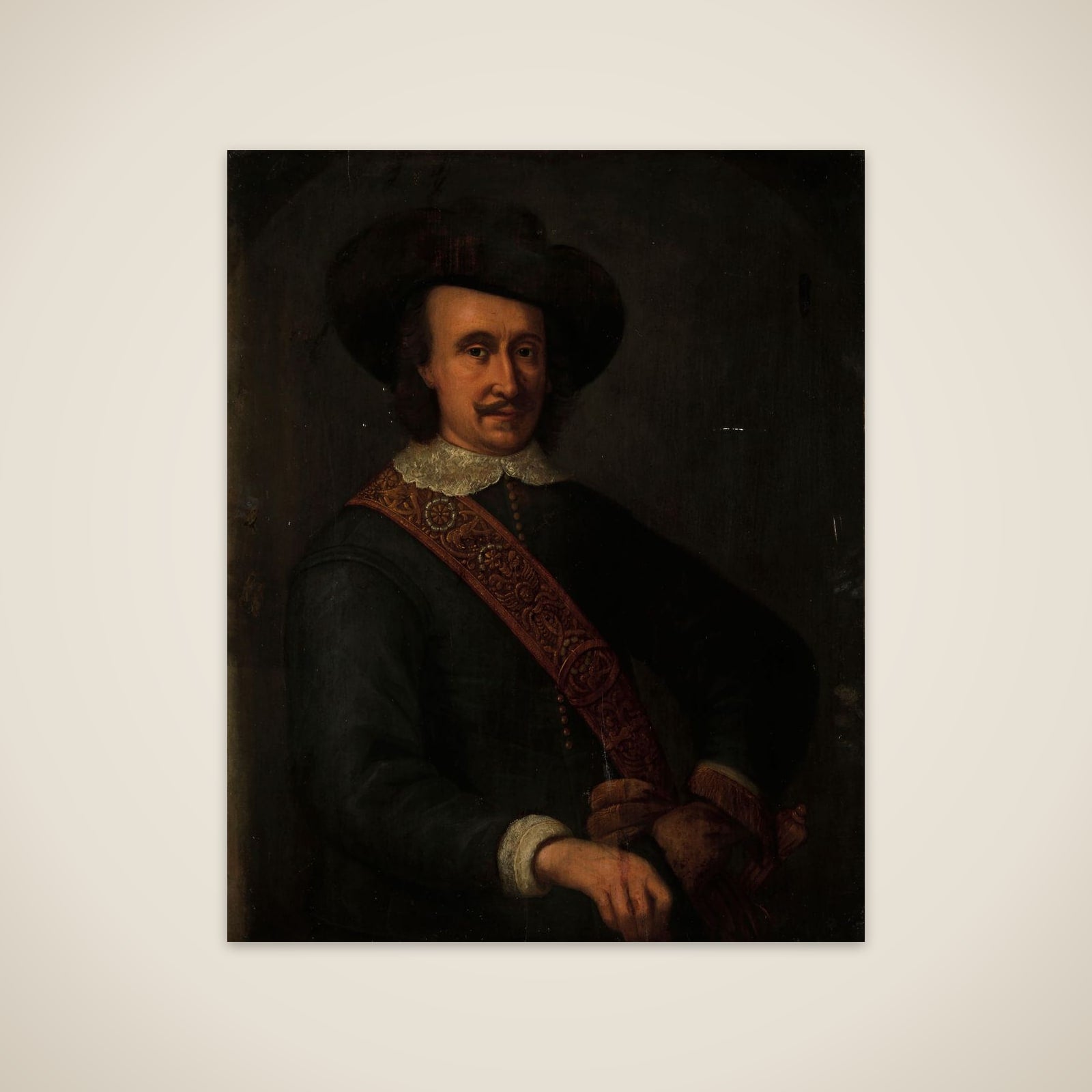 Portrait of Cornelis van der Lijn, Governor-General of the Dutch East Indies unframed print