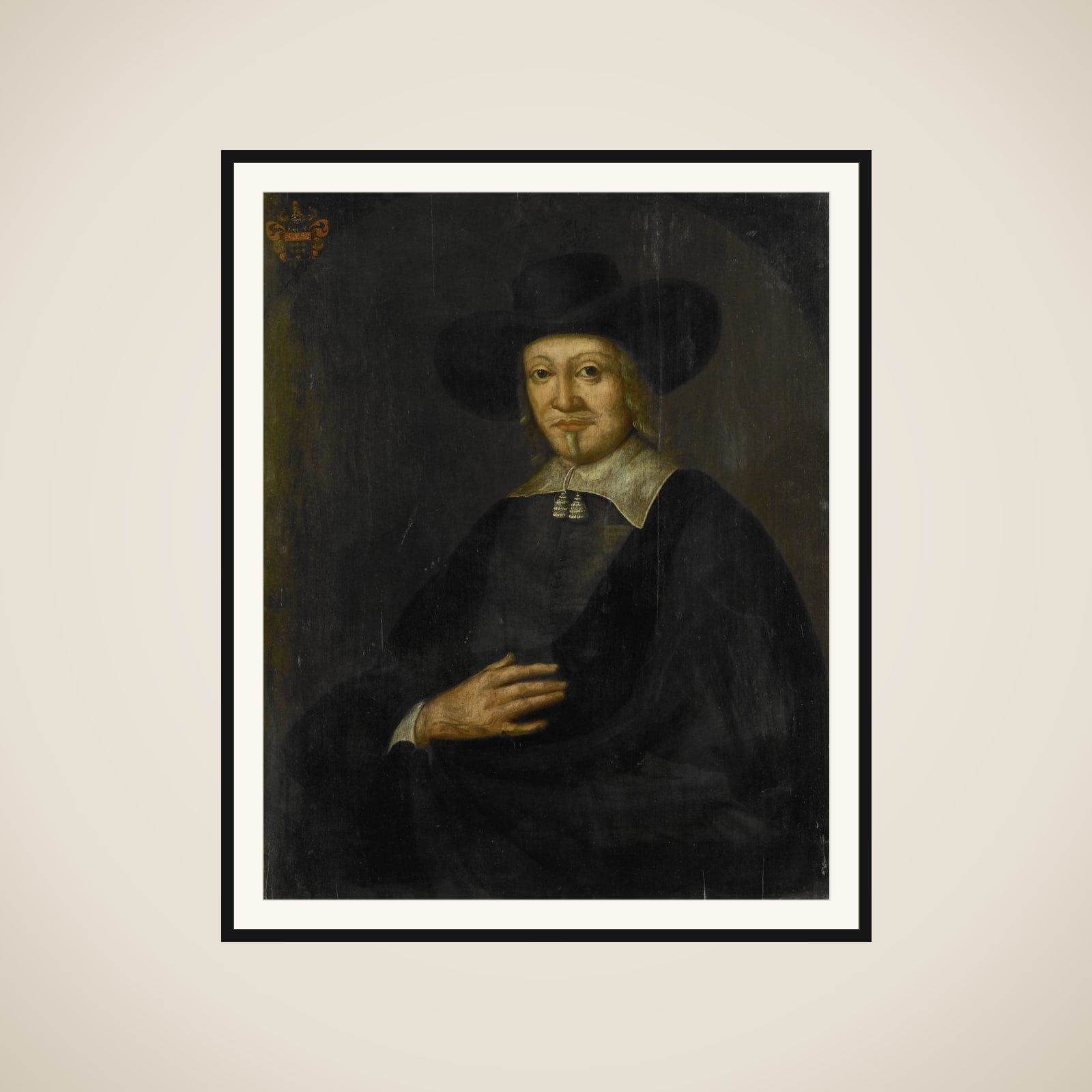 Portrait of Karel Reyniersz, Governor-General of the Dutch East Indies framed