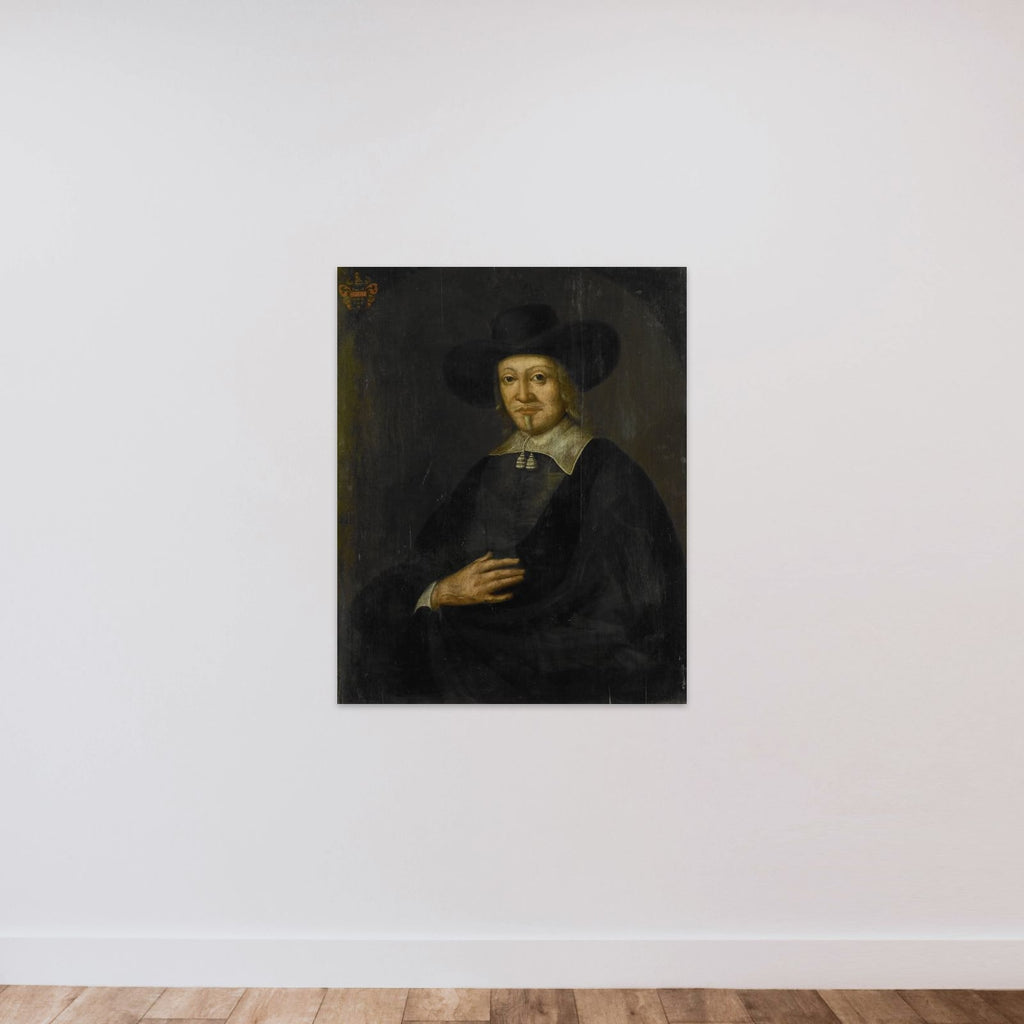 Portrait of Karel Reyniersz, Governor-General of the Dutch East Indies unframed — shown to scale