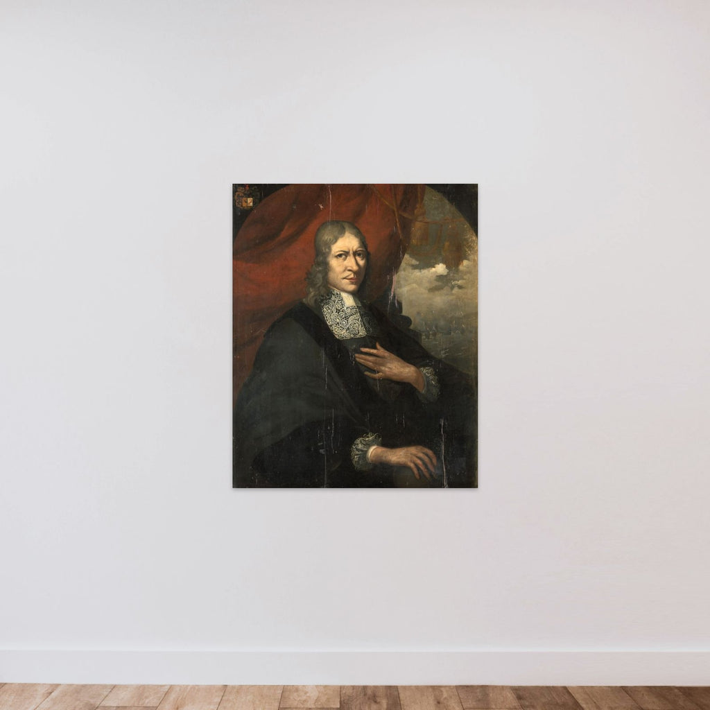 Portrait of Rycklof van Goens, Governor-General unframed — shown to scale