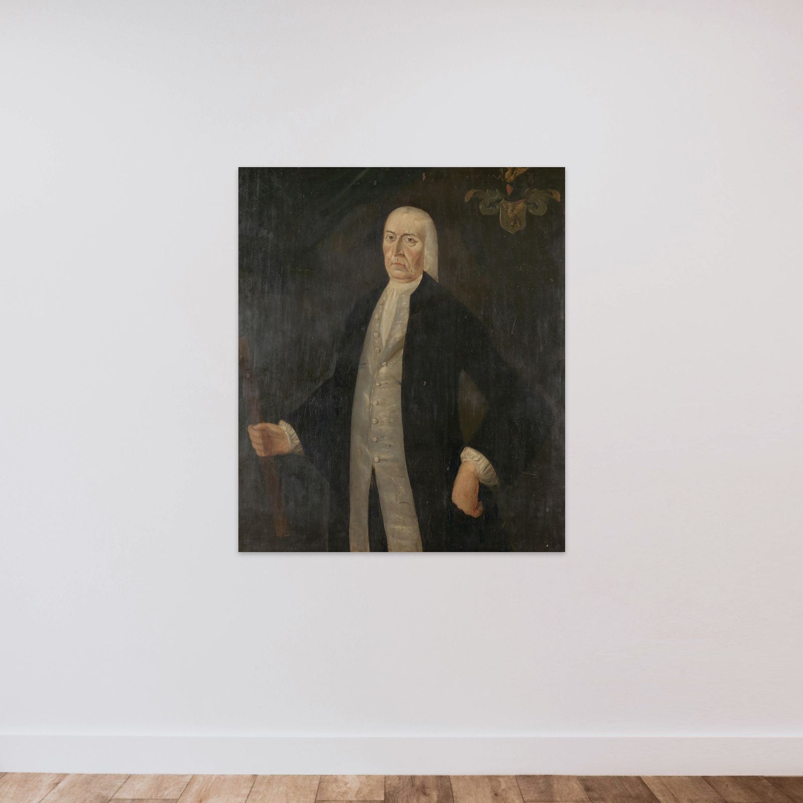 Portrait of Jeremias van Riemsdijk, Governor-General of the Dutch East India Company unframed — shown to scale
