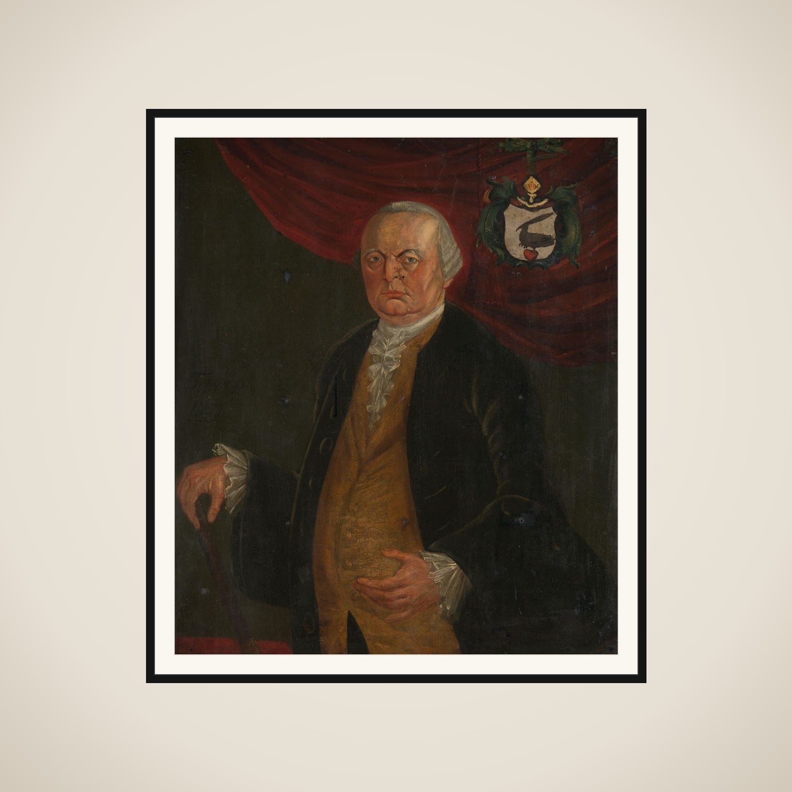 Portrait of Reinier de Klerk, Governor-General of the Dutch East India Company framed