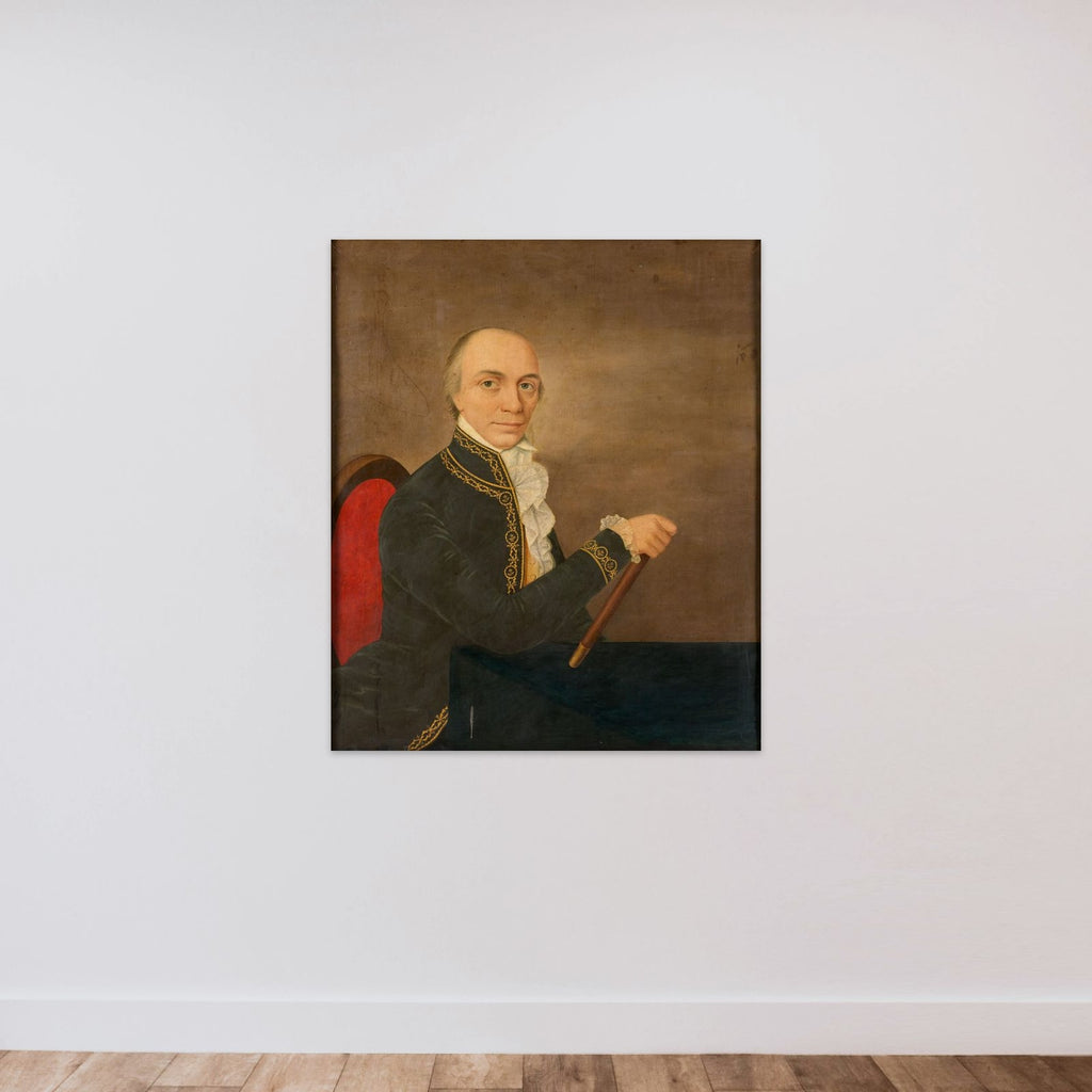 Portrait of Johannes Siberg, Governor-General of the Dutch East Indies unframed — shown to scale