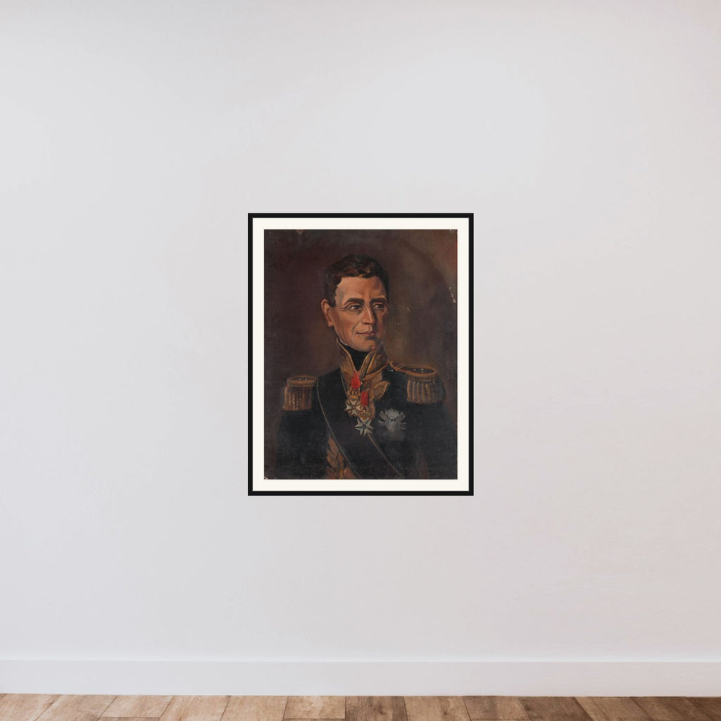 Jonkheer Jan Willem Janssens (1762-1838). Gouverneur-generaal (1811-12) framed — shown to scale