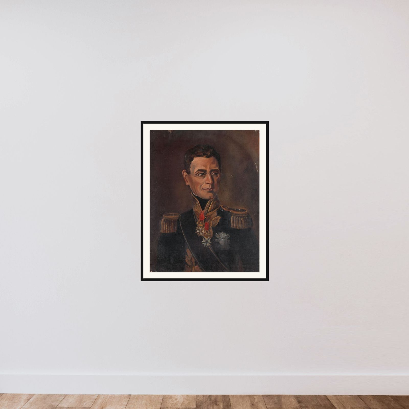 Jonkheer Jan Willem Janssens (1762-1838). Gouverneur-generaal (1811-12) framed — shown to scale