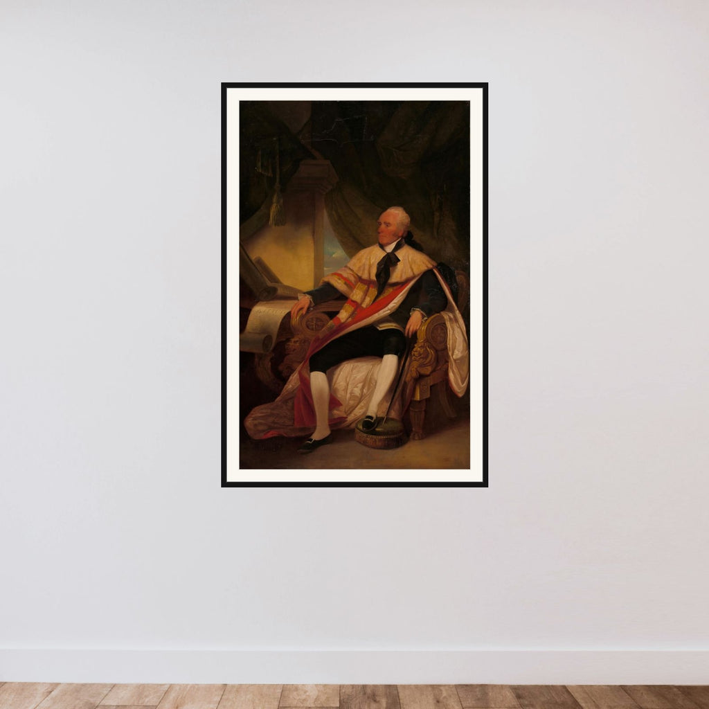 Gilbert Elliot, 1st Earl of Minto (1751-1814), Viceroy of British India and Governor General of the Dutch East Indies (1812-14) framed — shown to scale
