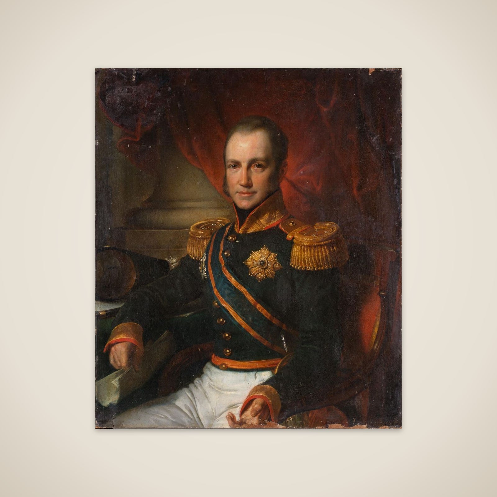Portrait of Godart Alexander Gerard Philip, Baron van der Capellen, Governor-General of the Dutch East Indies unframed print