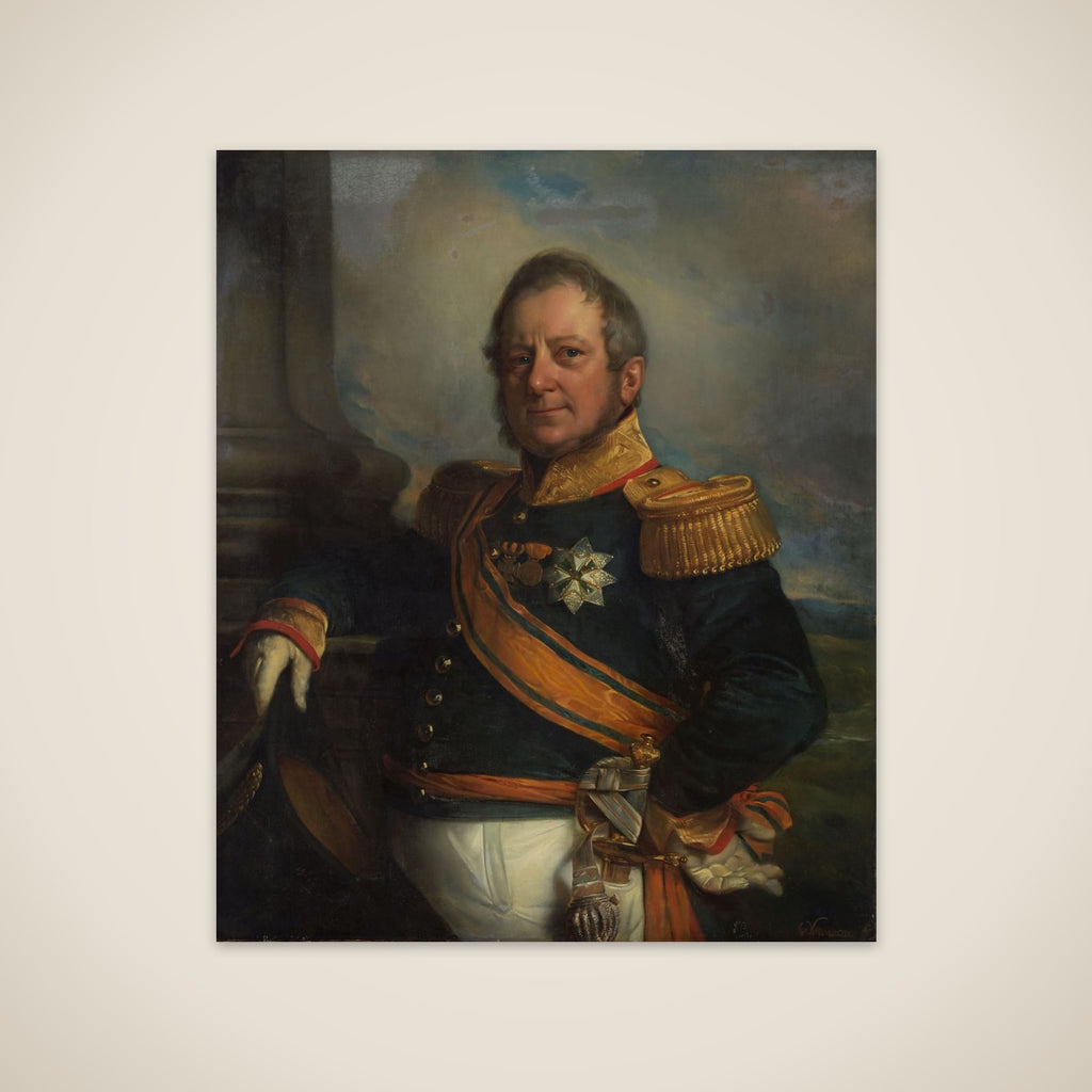 Portrait of Hendrik Merkus, Baron de Kock, Army Commandant and after 1826 Lieutenant Governor-General of the Dutch East Indies unframed print
