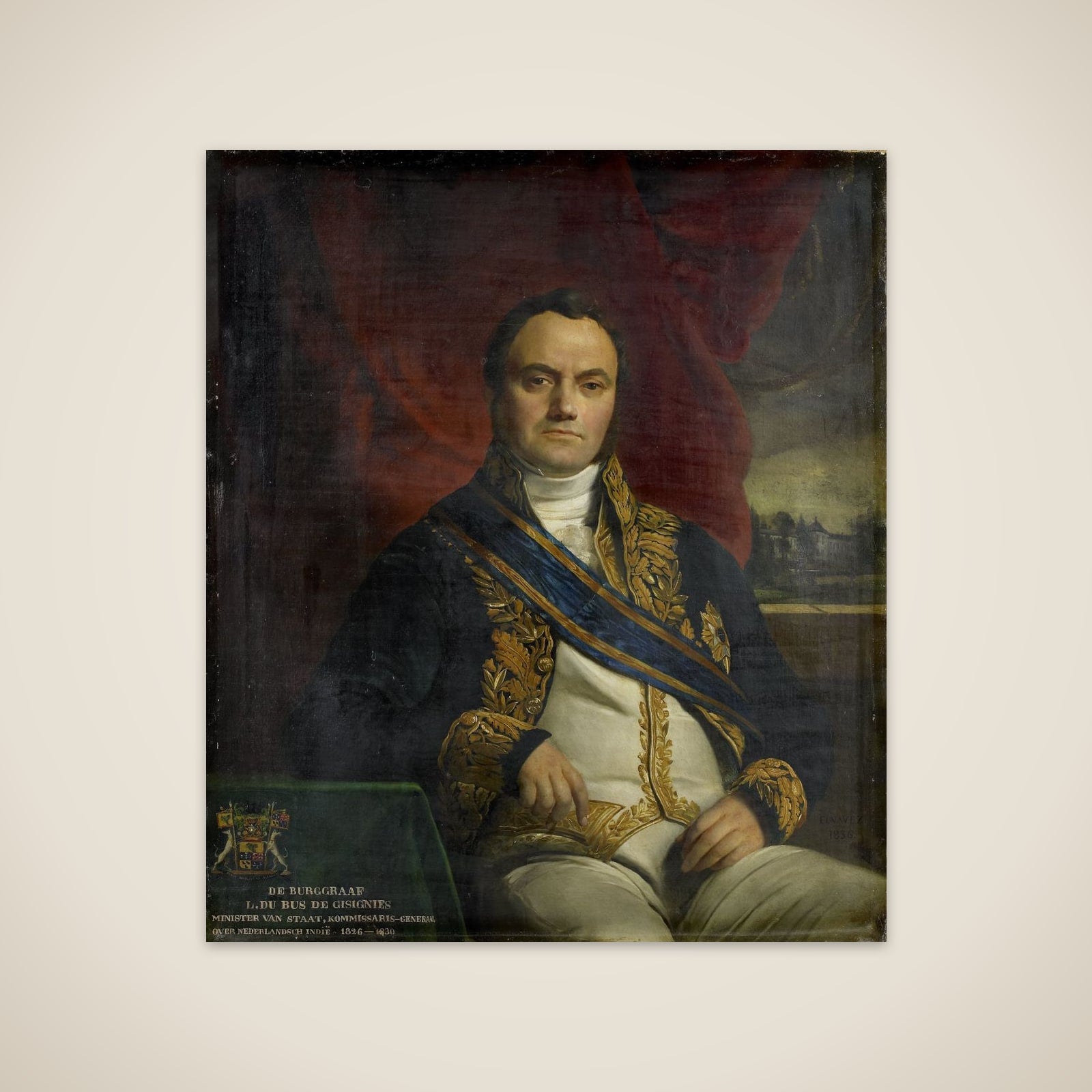 Portrait of Léonard Pierre Joseph, Viscount du Bus de Gisignies, Commissioner-General unframed print