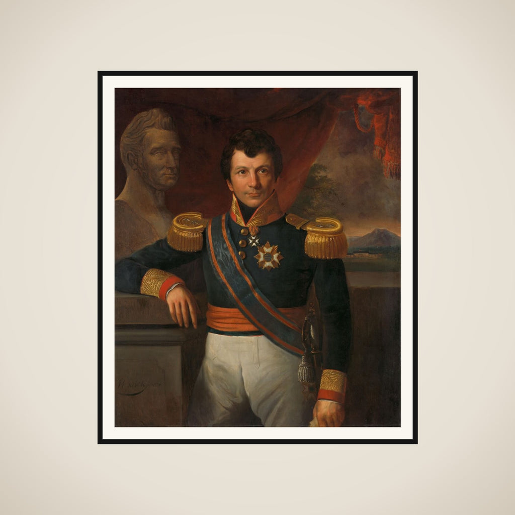 Portrait of Johannes, Graaf van den Bosch, Governor-General of the Dutch East Indies framed
