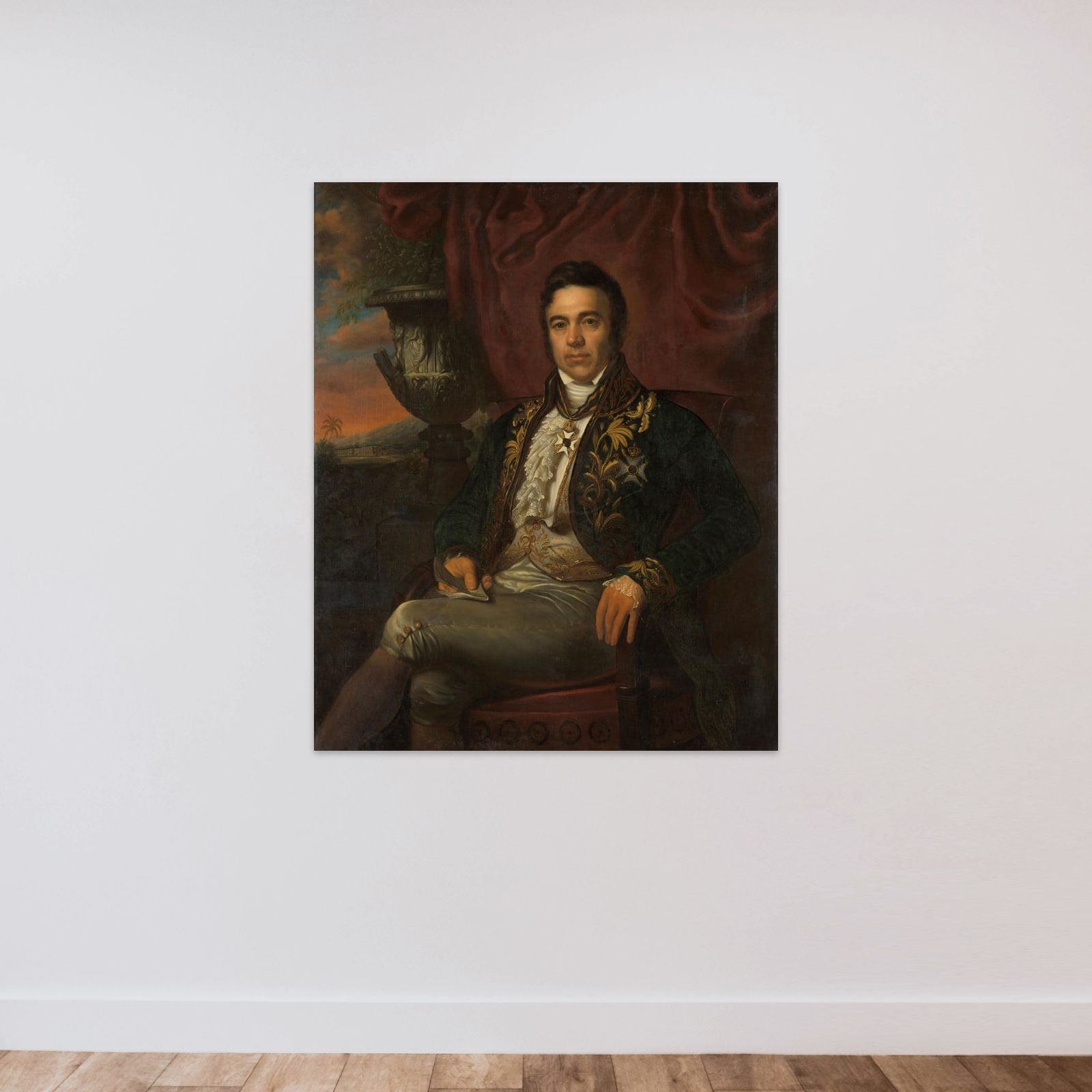 Portrait of Jean Chrétien Baud, Governor-General ad interim of the Dutch East Indies unframed — shown to scale