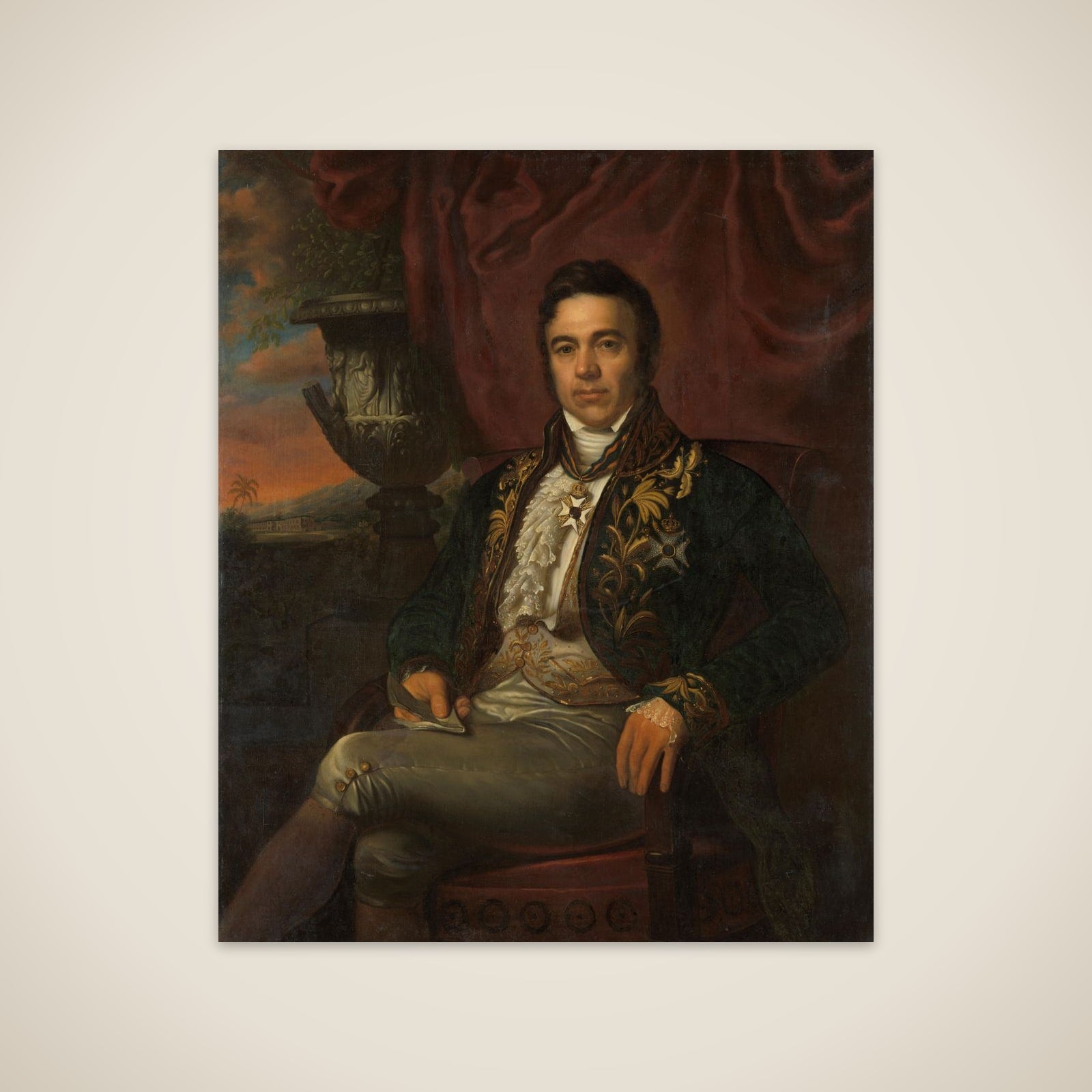 Portrait of Jean Chrétien Baud, Governor-General ad interim of the Dutch East Indies unframed print