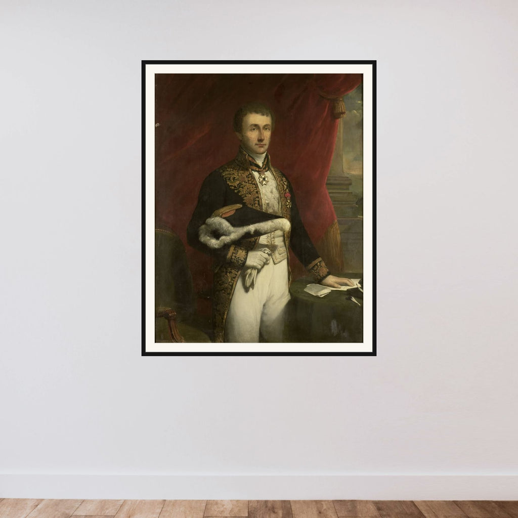 Pieter Merkus (1787-1844). Gouverneur-generaal (1841-44) framed — shown to scale