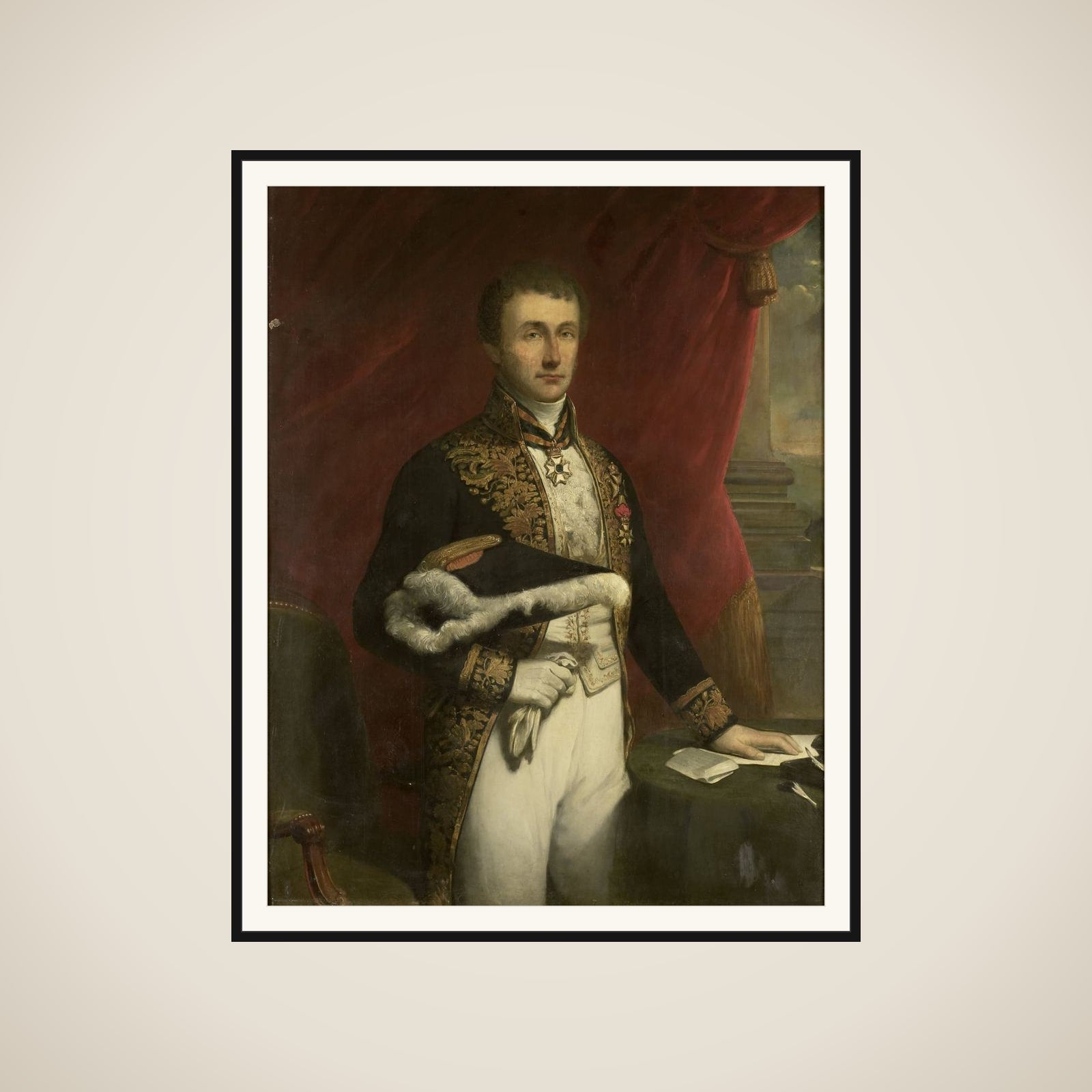Pieter Merkus (1787-1844). Gouverneur-generaal (1841-44) framed
