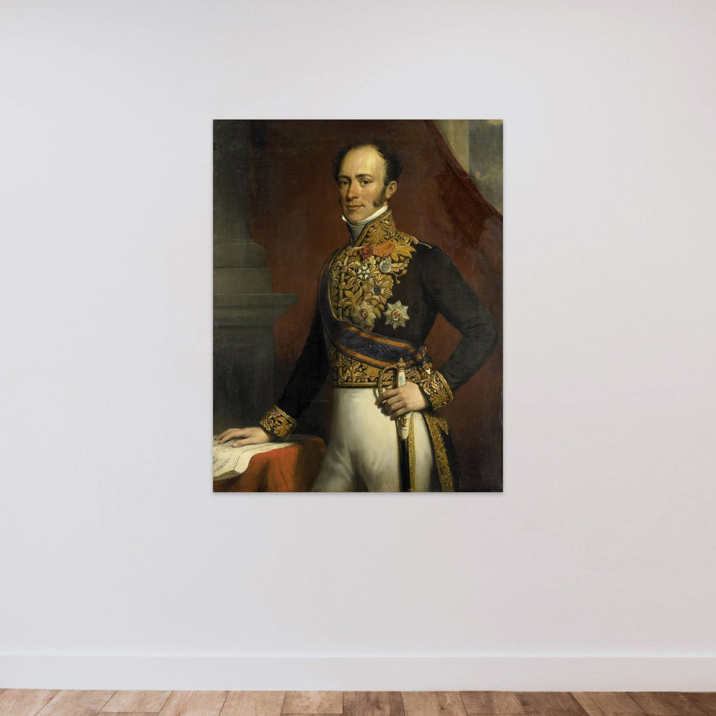 Portrait of Jan Jacob Rochussen, Governor-General of the Dutch East Indies unframed — shown to scale