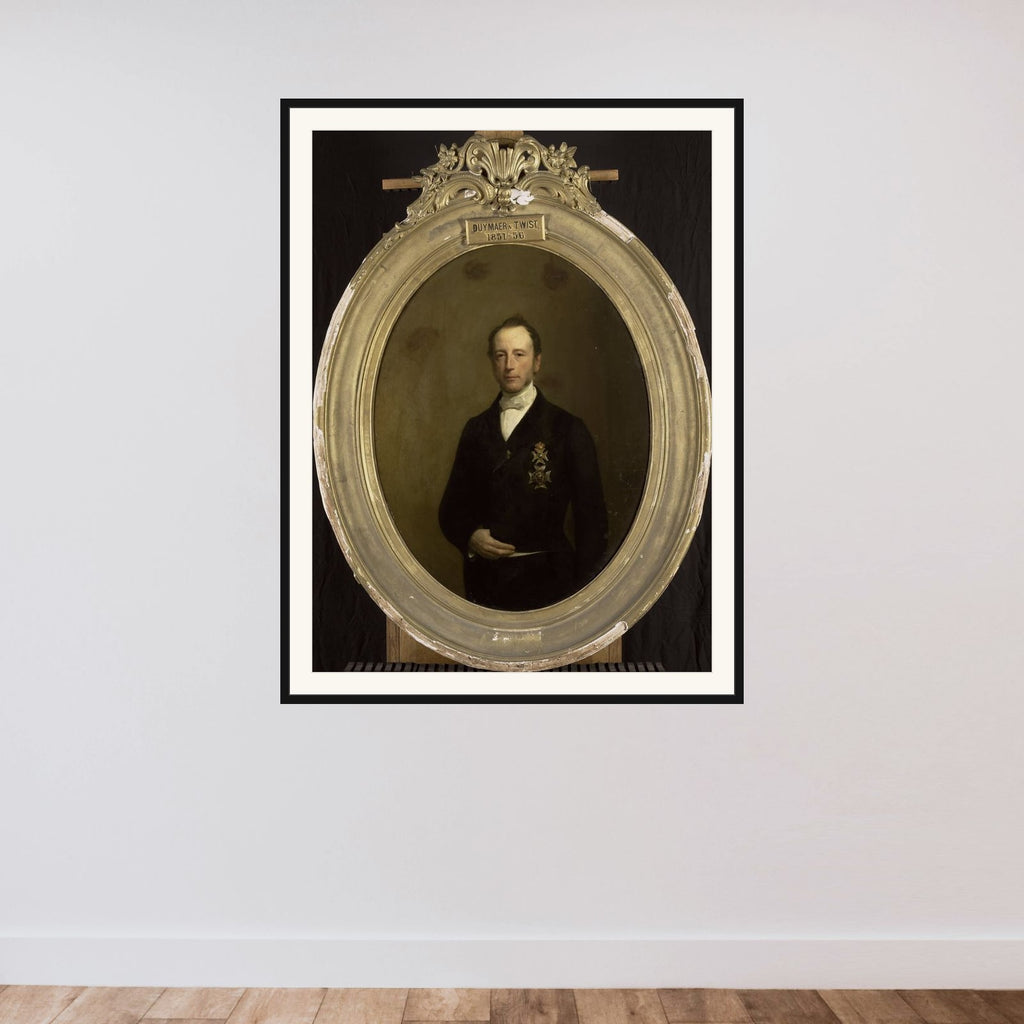 Albertus Jacob Duymaer van Twist (1809-87). Gouverneur-generaal (1851-55) framed — shown to scale