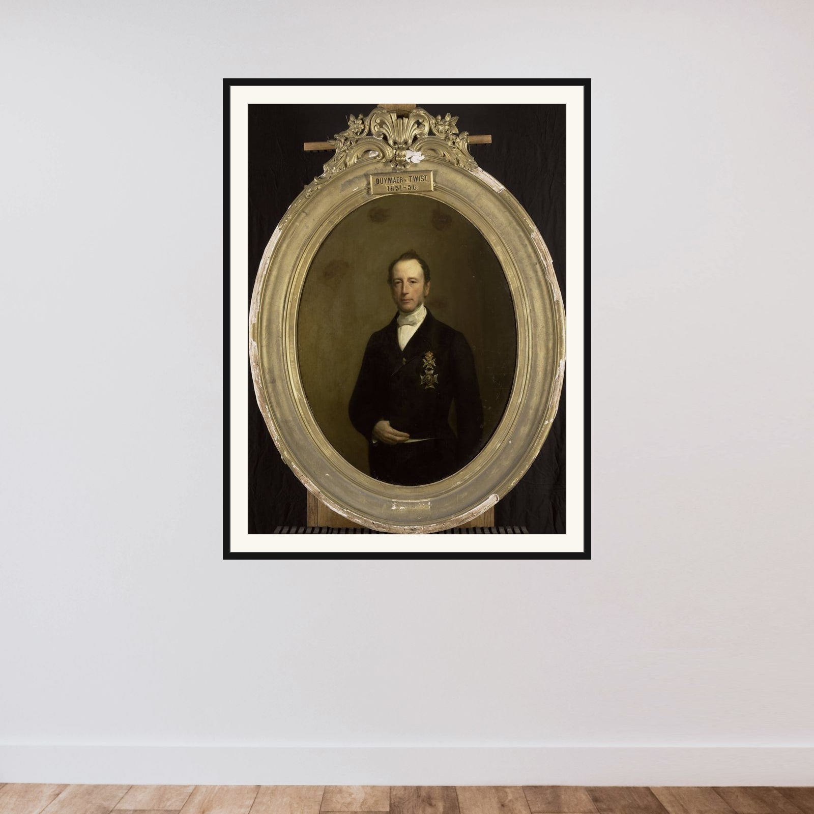 Albertus Jacob Duymaer van Twist (1809-87). Gouverneur-generaal (1851-55) framed — shown to scale