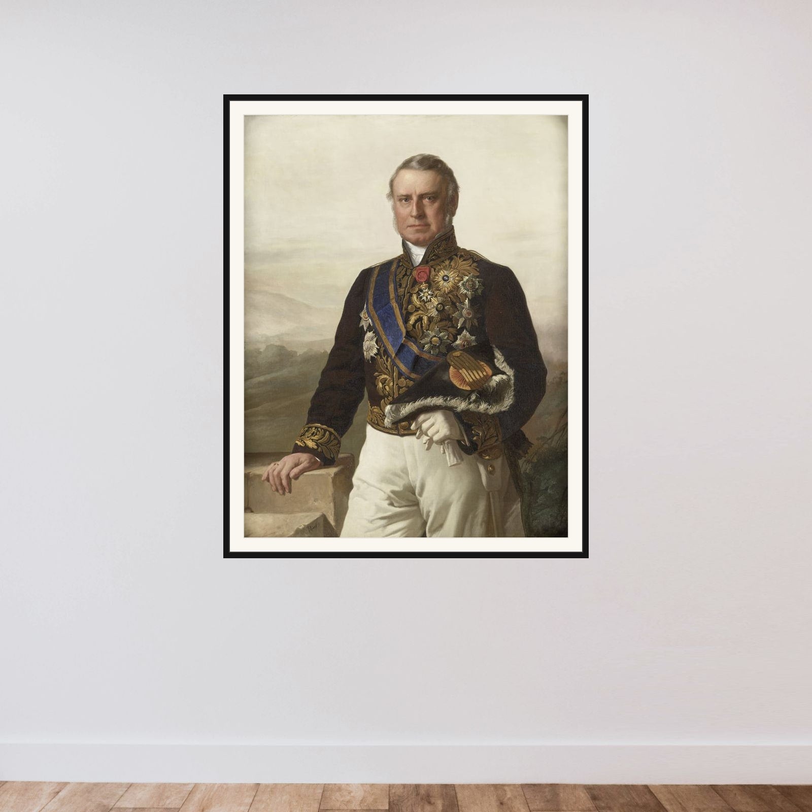 Charles Ferdinand Pahud (1803-73). Gouverneur-generaal (1855-61) framed — shown to scale