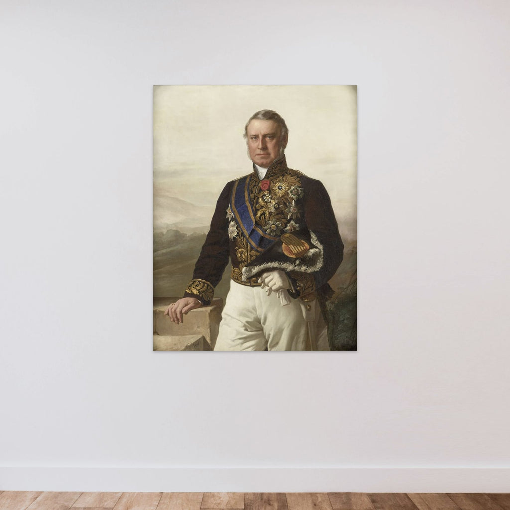 Charles Ferdinand Pahud (1803-73). Gouverneur-generaal (1855-61) unframed — shown to scale
