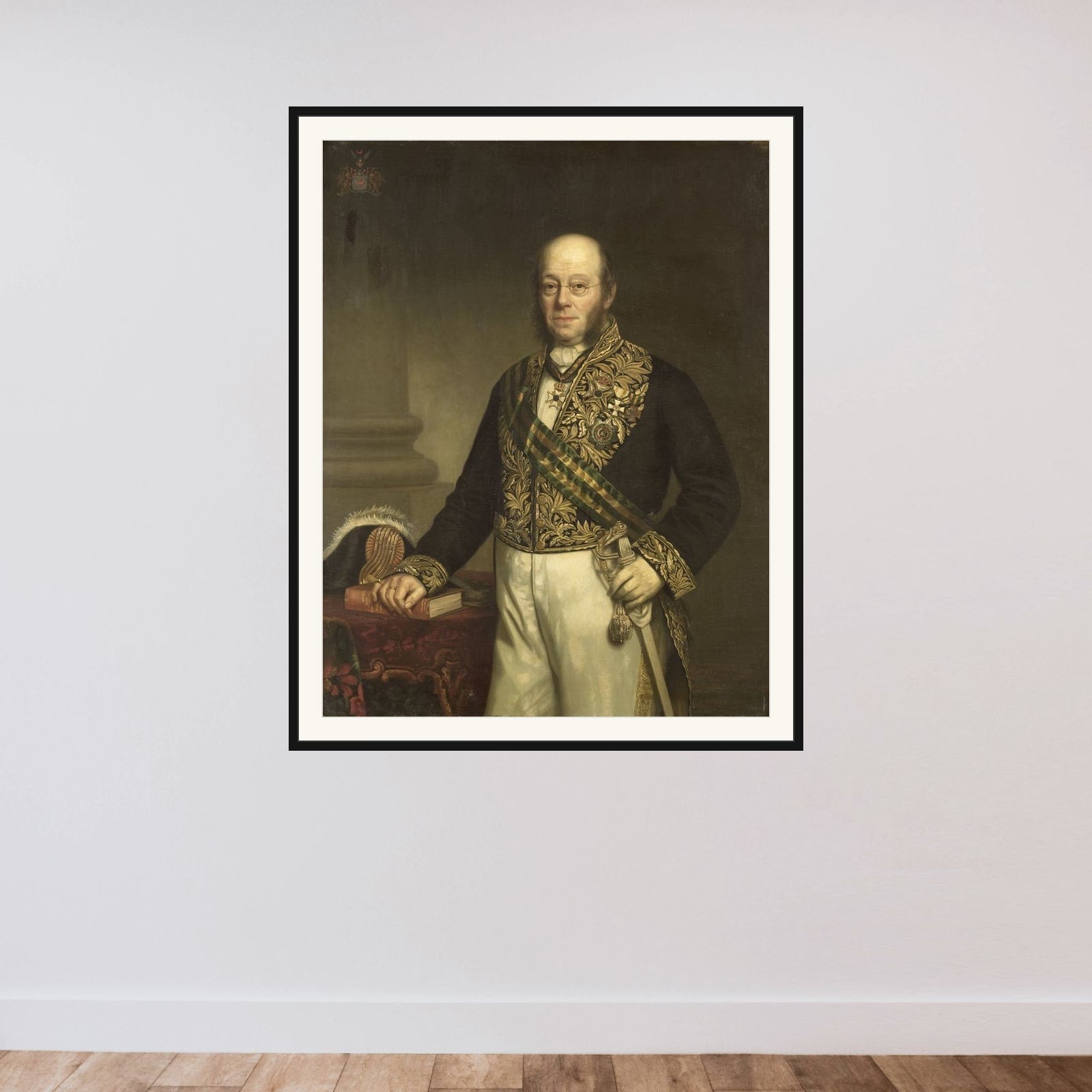 Ludolph Anne Jan Wilt Baron Sloet van de Beele (1806-90). Gouverneur-generaal (1861-66) framed — shown to scale