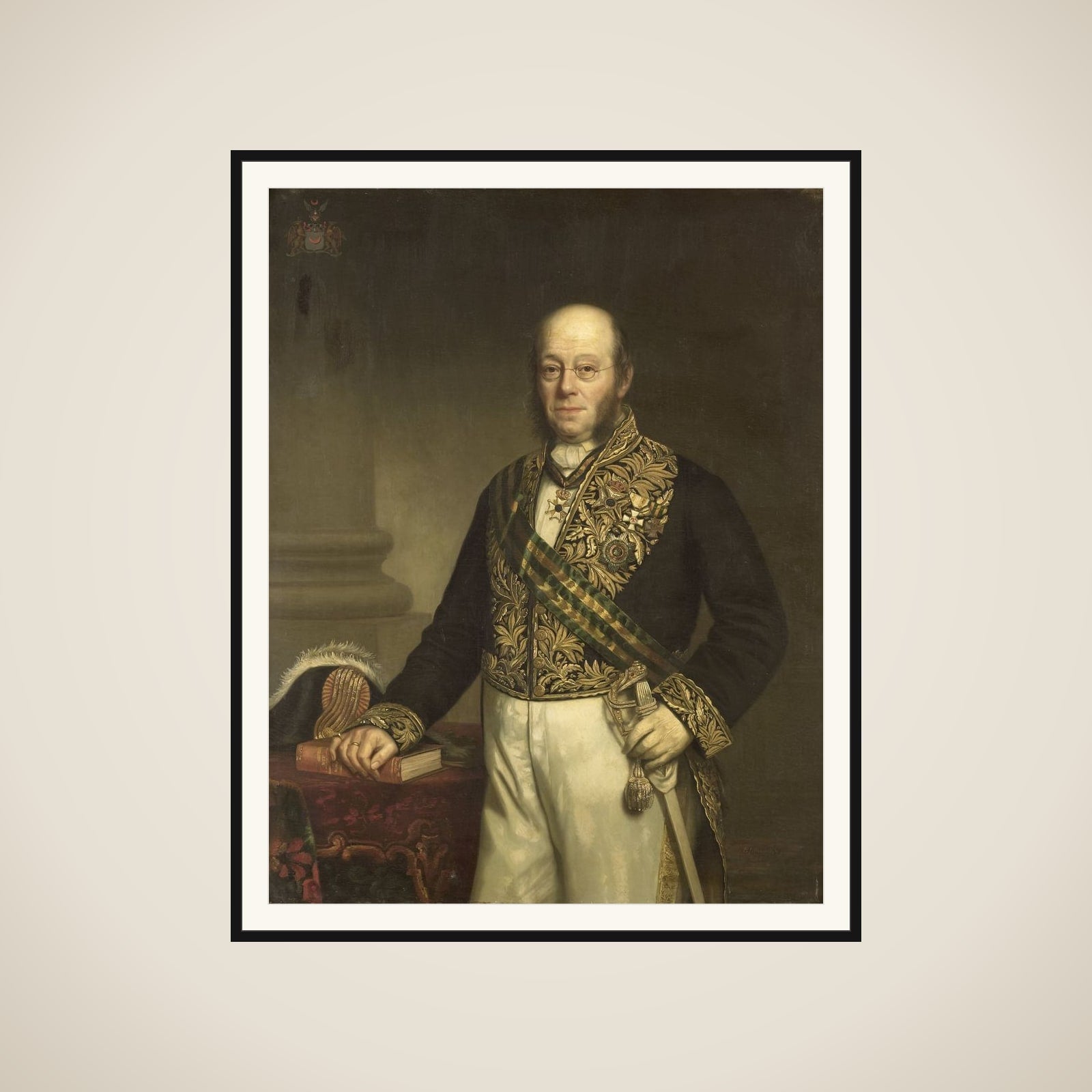Ludolph Anne Jan Wilt Baron Sloet van de Beele (1806-90). Gouverneur-generaal (1861-66) framed