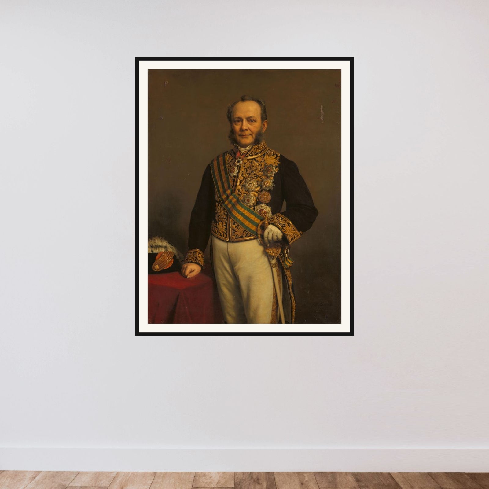 Pieter Mijer (1812-81). Gouverneur-generaal (1866-71) framed — shown to scale