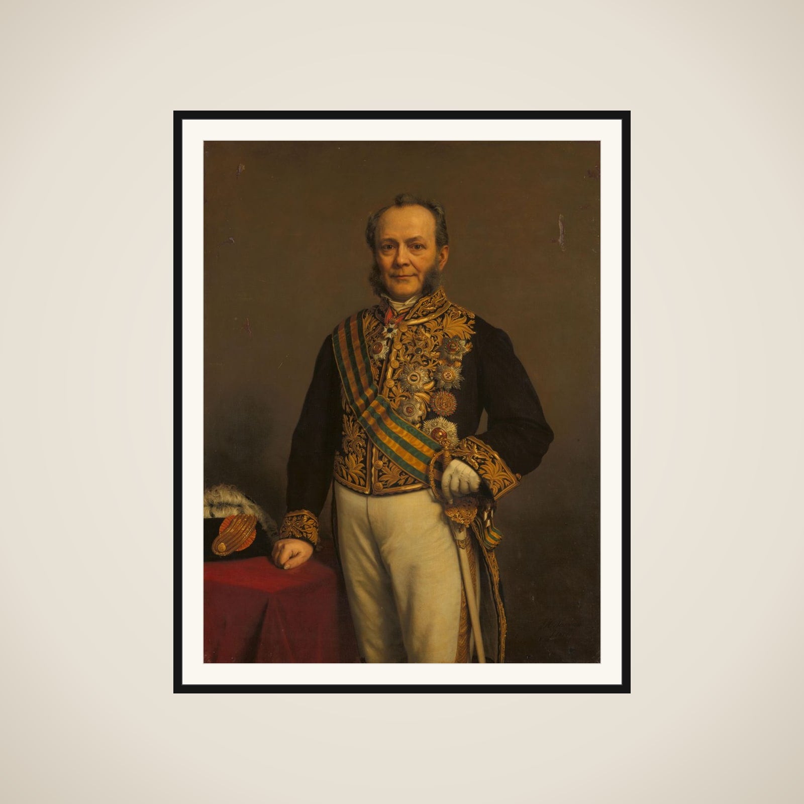 Pieter Mijer (1812-81). Gouverneur-generaal (1866-71) framed